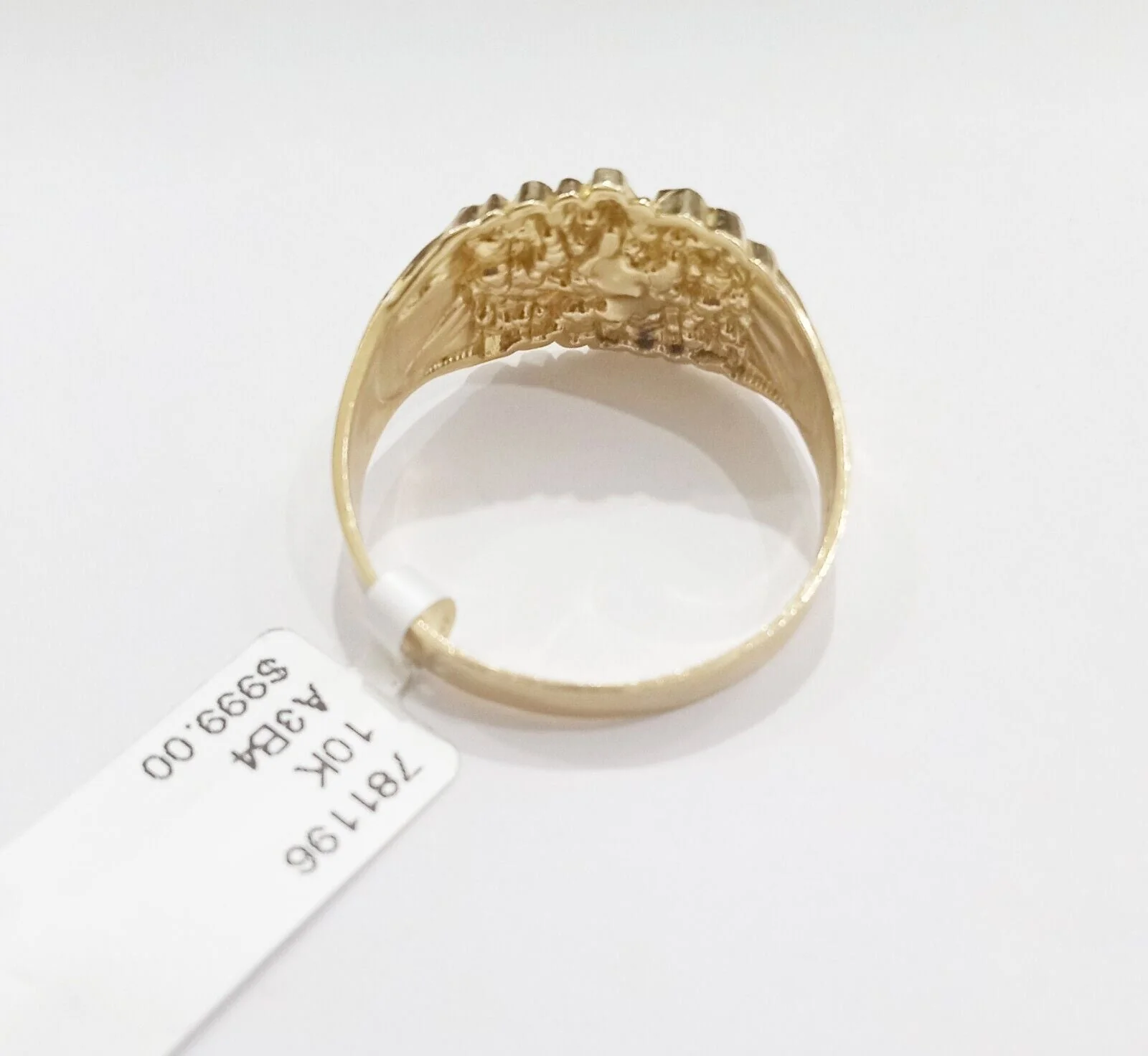 Real 10k Yellow Gold Nugget Ring Band All Sizes 10kt gold Casual  Pinky - Image 5