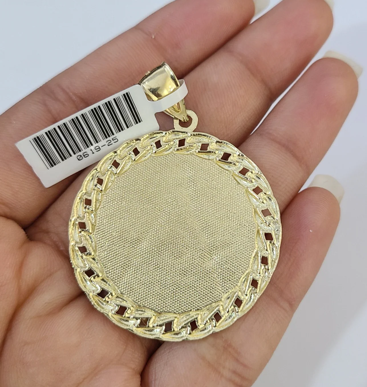 REAL 10k Yellow Gold Palm Chain Masonic Pendant Charm 3mm SET Necklace - Image 6