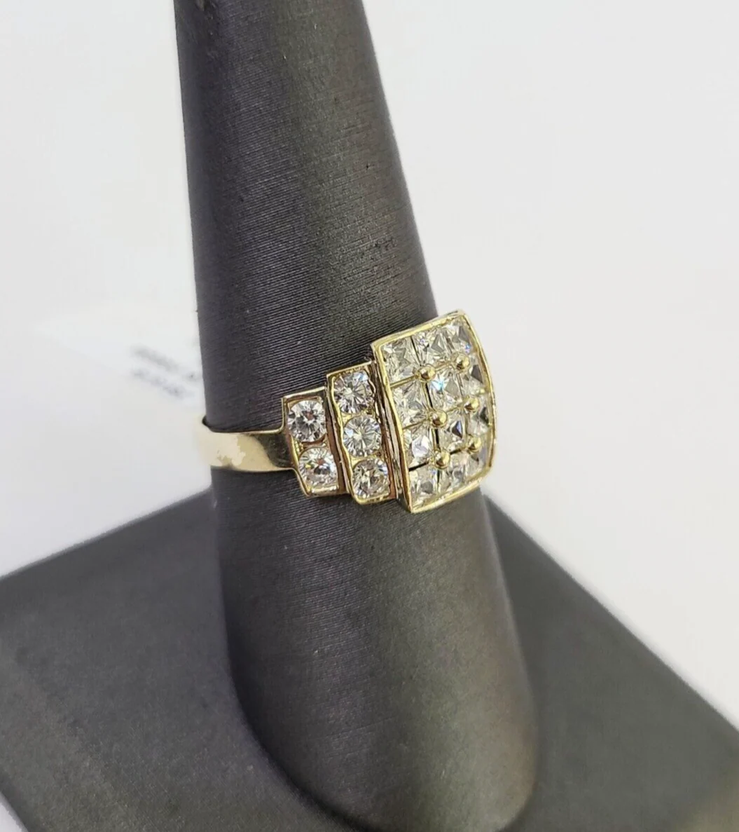 Real 10k Yellow Gold Ring Wedding Engagement Casual 10Kt Ring Sizes 6,7,8,9,10,11 & 12 - Image 6