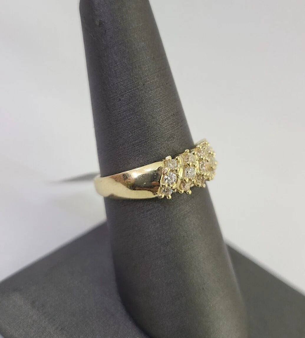 Real 10k Yellow Gold Ring Wedding Engagement Casual 10Kt Genuine Ring Sizes 6,7,8,9,10,11 & 12 - Image 5