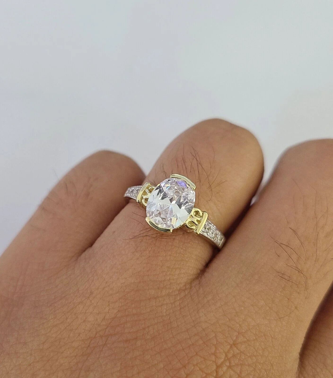 Real 10k Yellow Gold Ring Wedding Engagement Casual 10Kt Genuine Ring Sizes 6,7,8,9,10,11 & 12 - Image 2