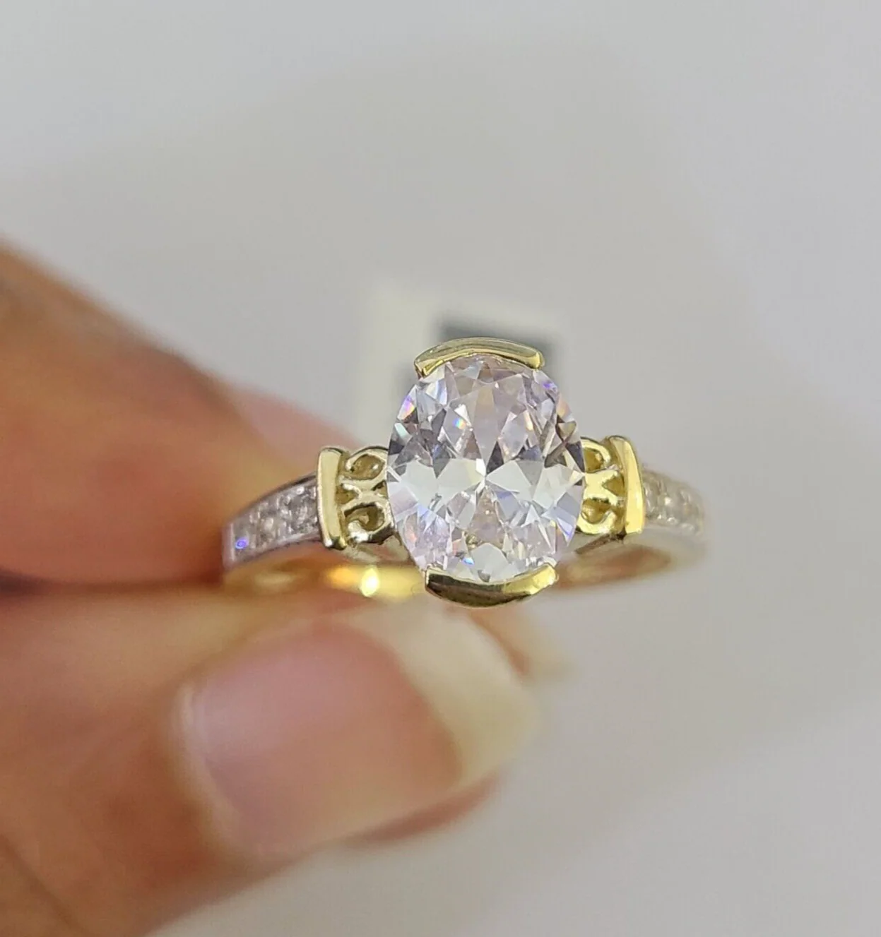 Real 10k Yellow Gold Ring Wedding Engagement Casual 10Kt Genuine Ring Sizes 6,7,8,9,10,11 & 12 - Image 3
