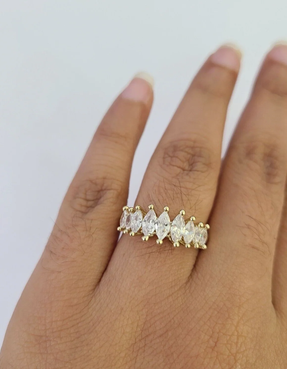 Real 10k Yellow Gold Ring Wedding Engagement Casual 10Kt Genuine Ring Sizes 6,7,8,9,10,11 & 12 - Image 2