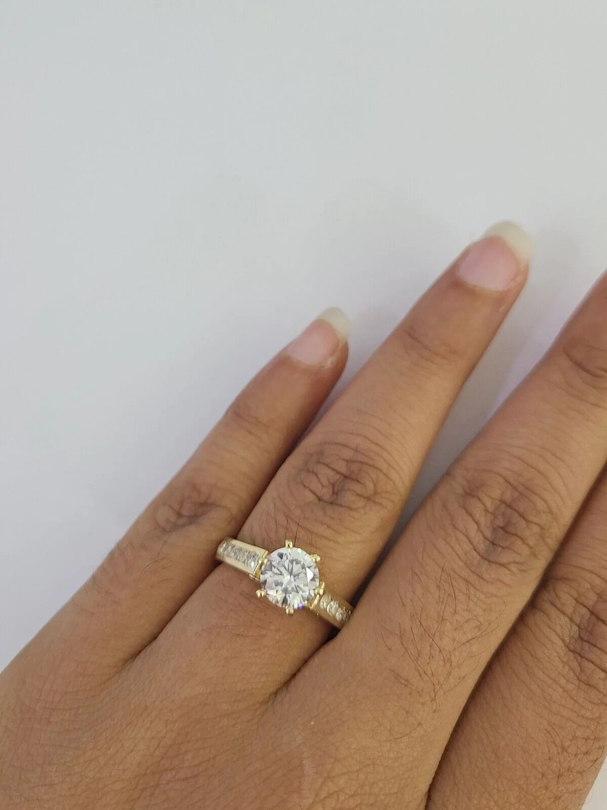 Real 10k Yellow Gold Ring Wedding Engagement Casual 10Kt Genuine Ring Sizes 6,7,8,9,10,11 & 12 - Image 3