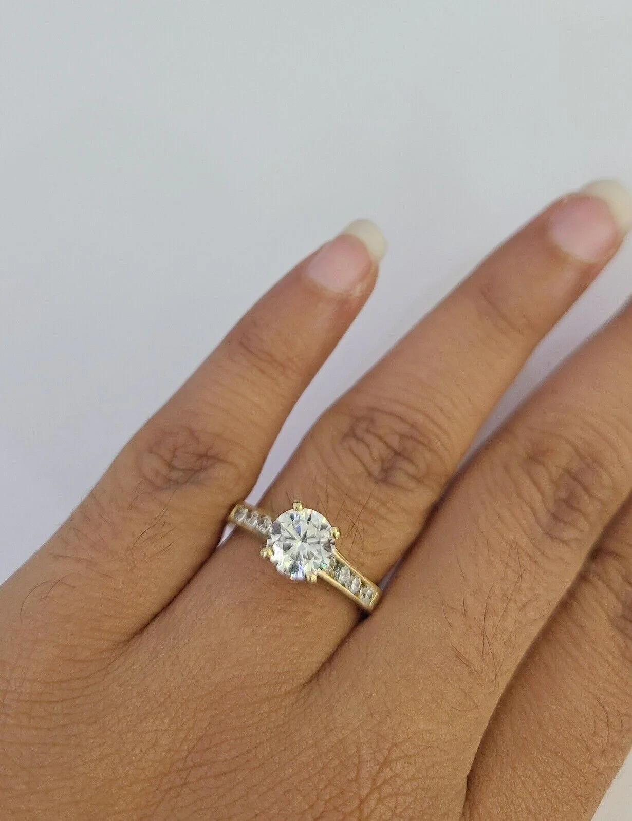 Real 10k Yellow Gold Ring Wedding Engagement Casual 10Kt Genuine Ring Sizes 6,7,8,9,10,11 & 12 - Image 3