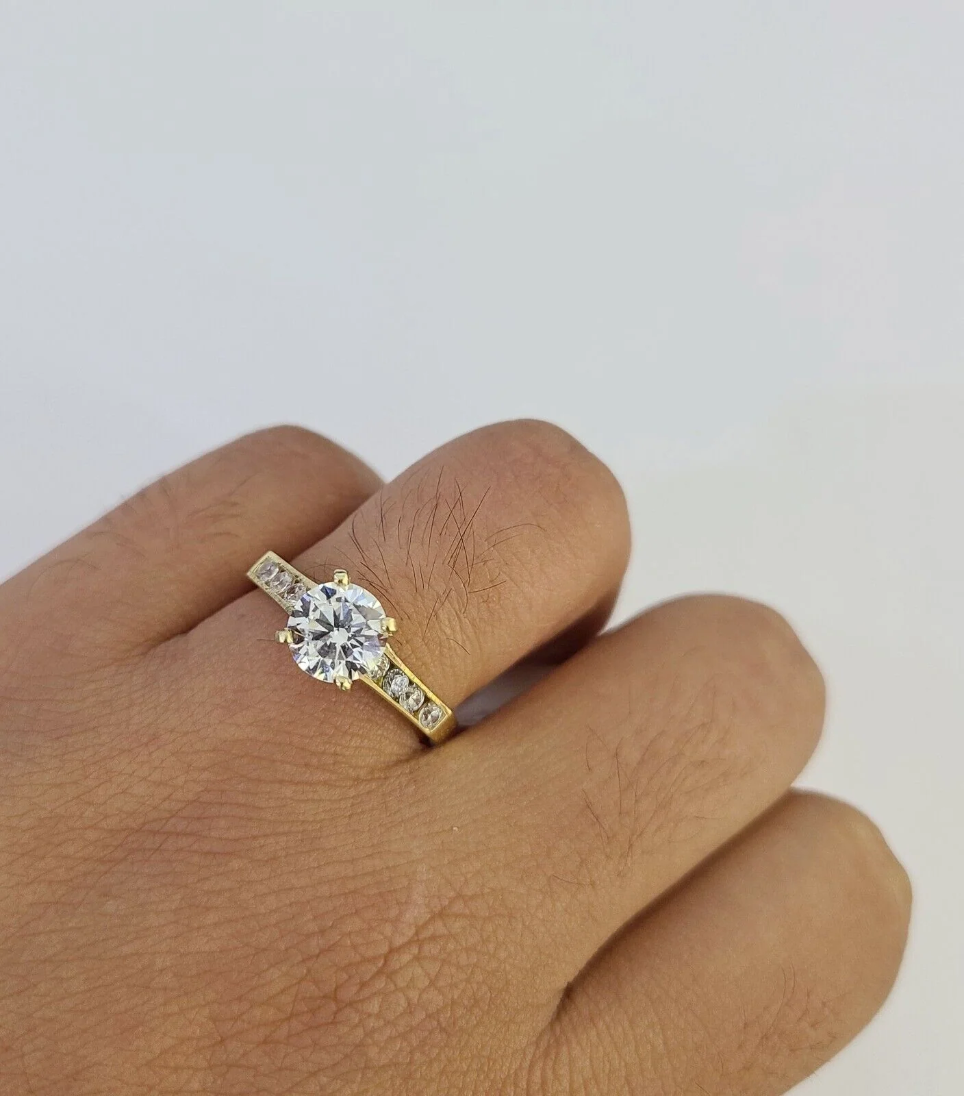 Real 10k Yellow Gold Ring Wedding Engagement Casual 10Kt Genuine Ring Sizes 6,7,8,9,10,11 & 12 - Image 6