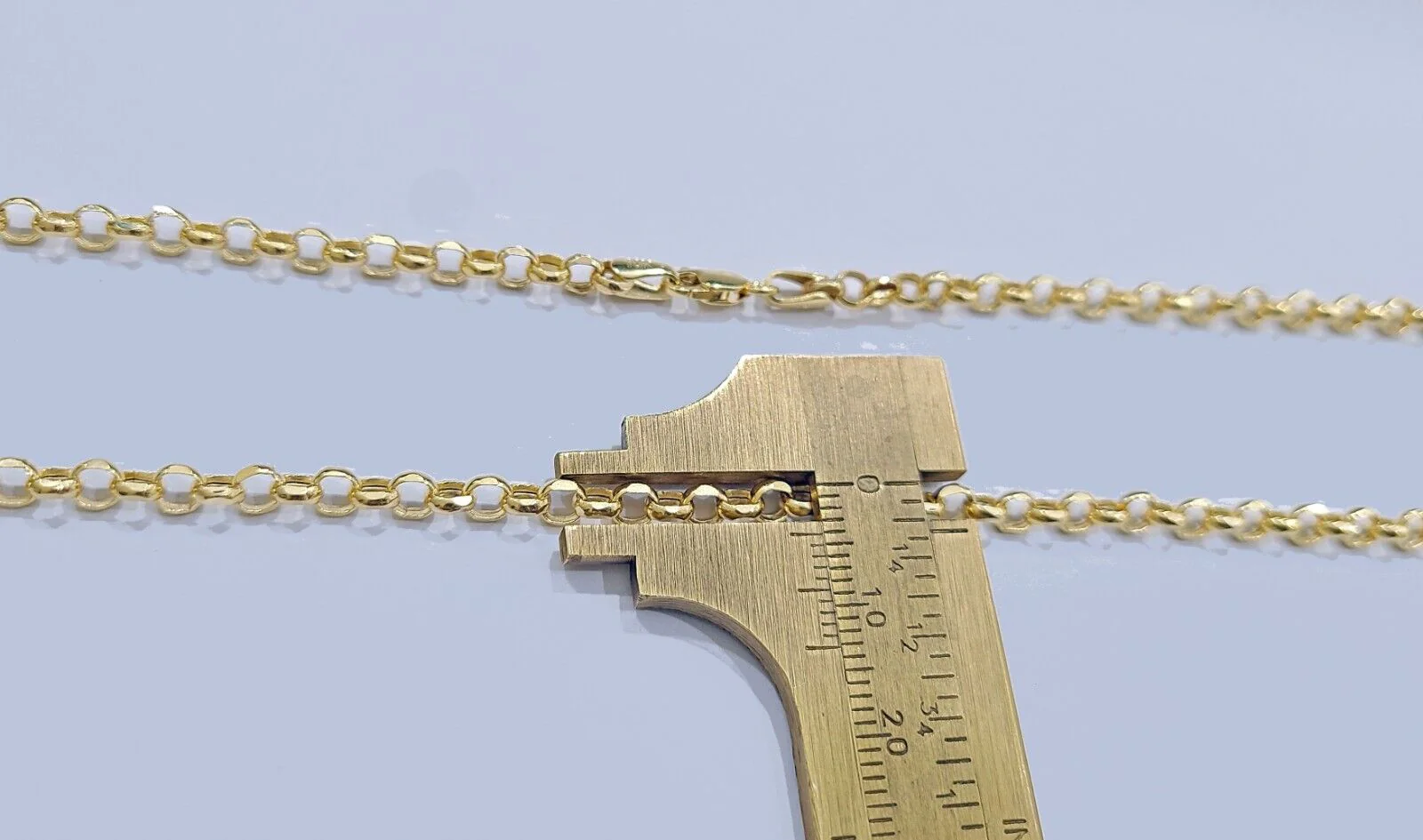 Real 10K Yellow Gold Rolo Link Rope Chain 4mm Necklace Unisex 18-26'' inches - Image 5