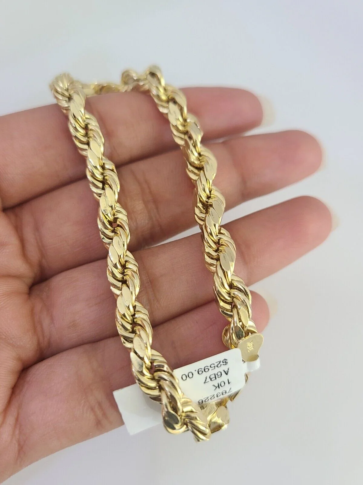 Real 10K Yellow Gold Rope Bracelet 8" Inch 8mm 10kt Men Women - Image 4