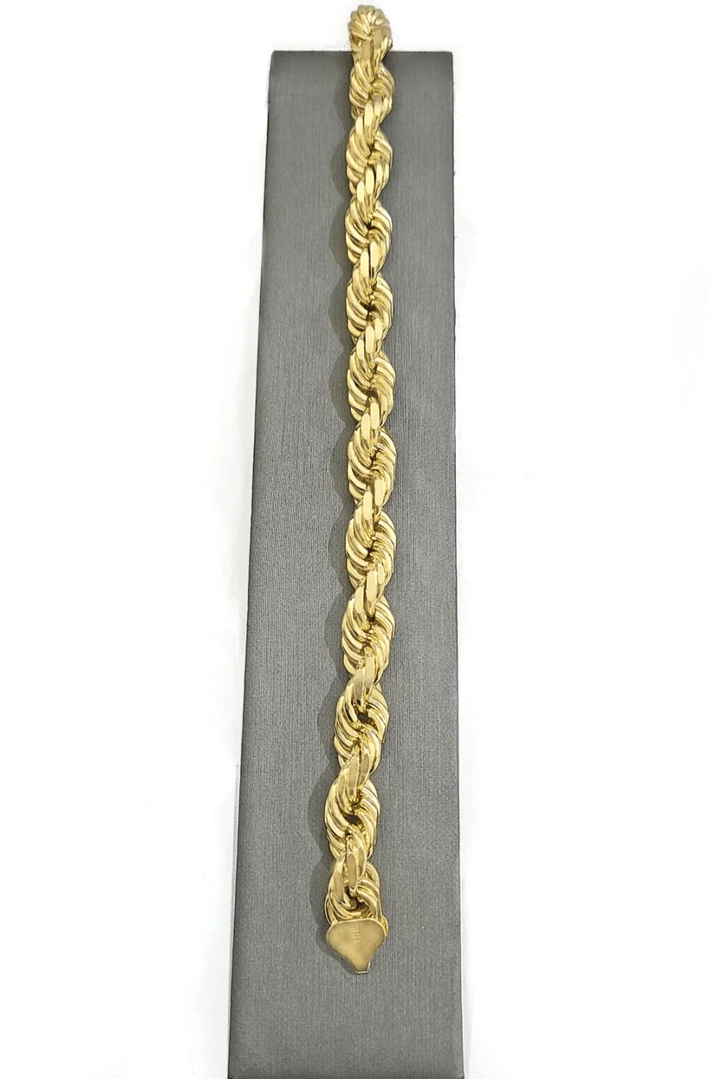 Real 10k Yellow Gold Rope Bracelet 9 Inch Solid Lobster Lock 10kt Mens HEAVY - Image 5