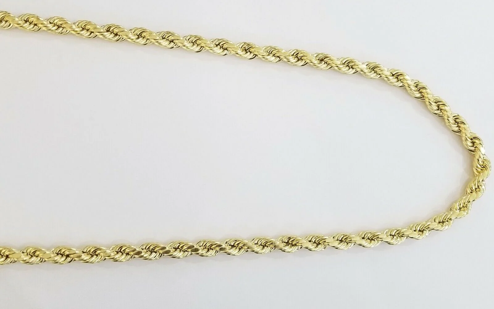 REAL 10k Yellow Gold Rope Chain 10mm 24" Men's thick necklace 10kt diamond cuts - Image 4