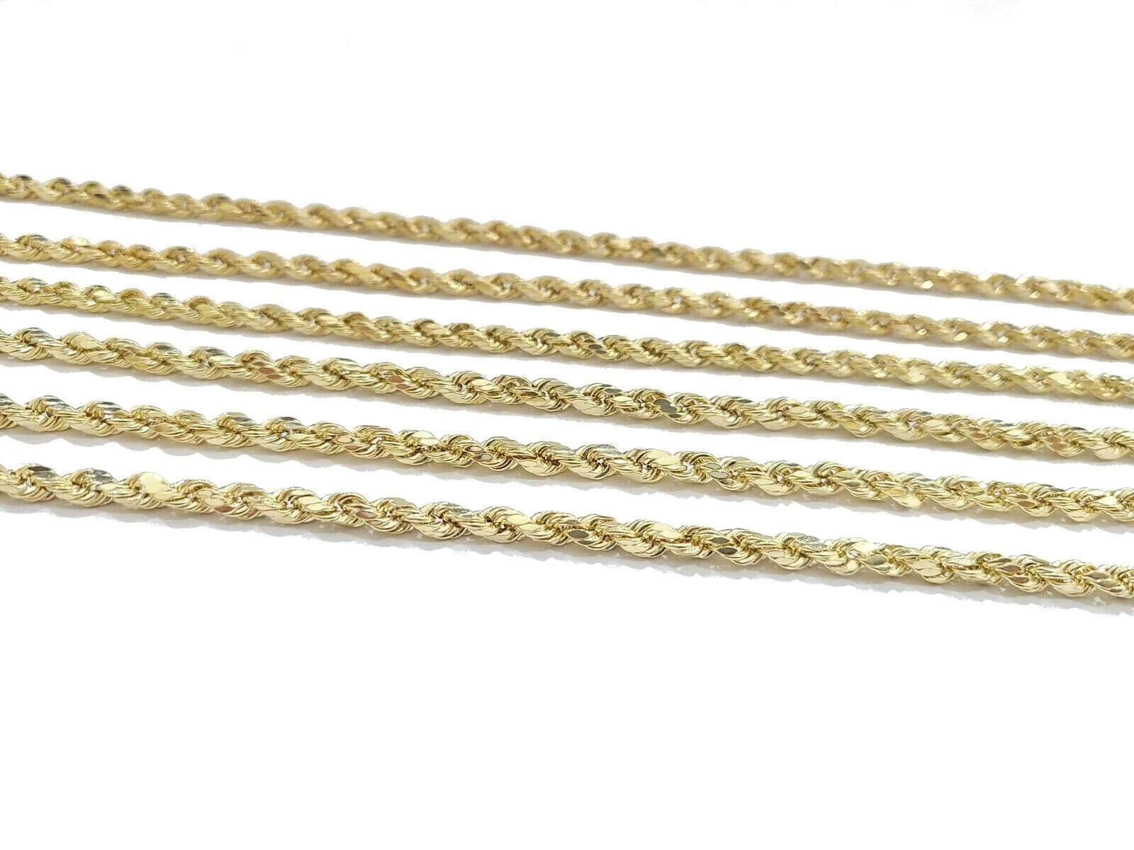 Real 10K Yellow Gold Rope Chain 4mm Necklace 16-30'' Inches Lobster Lock 10kt - Image 6