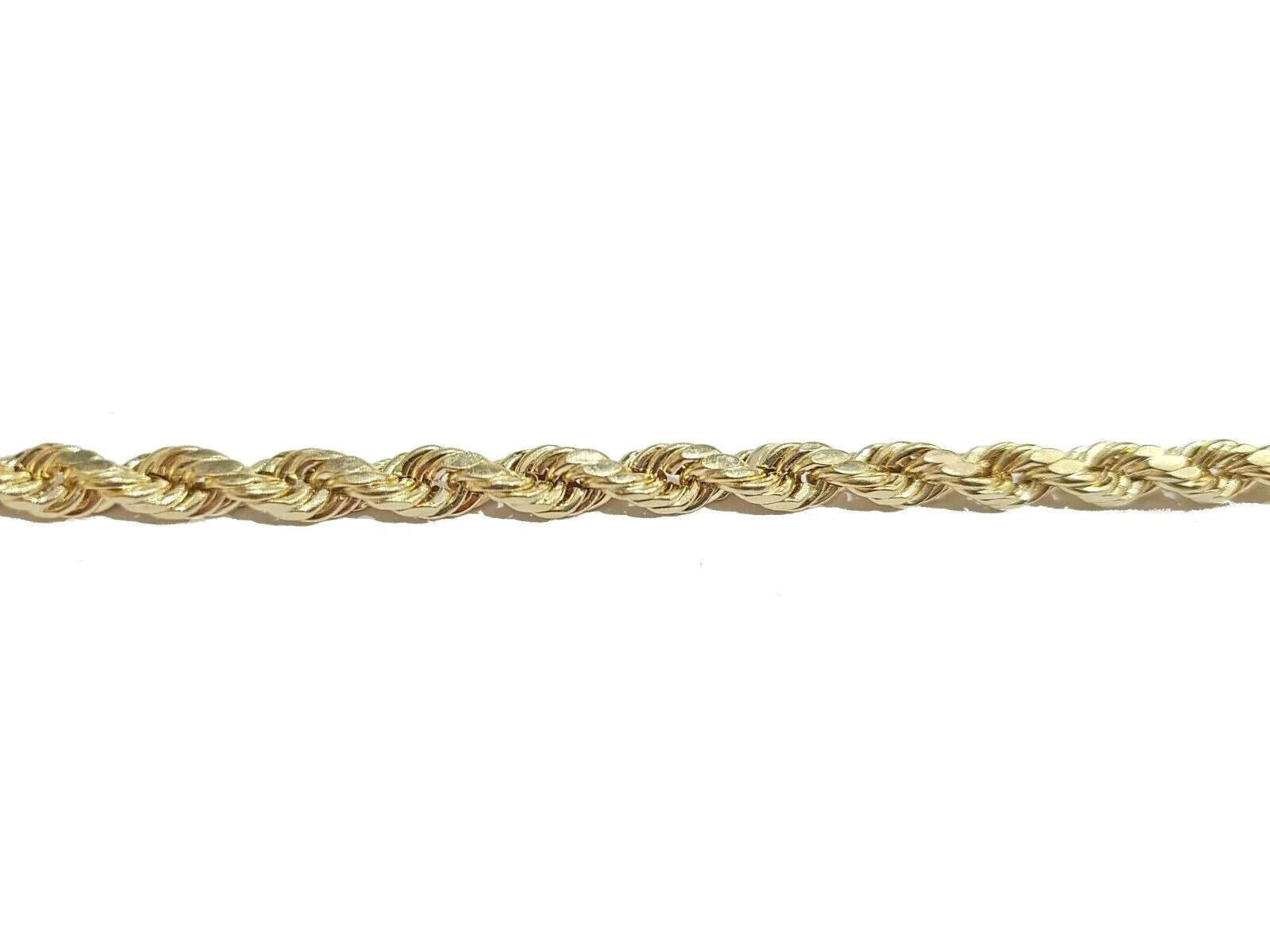 Real 10K Yellow Gold Rope Chain 5mm  Necklace  18-30'' Inches Lobster Lock 10kt - Image 6