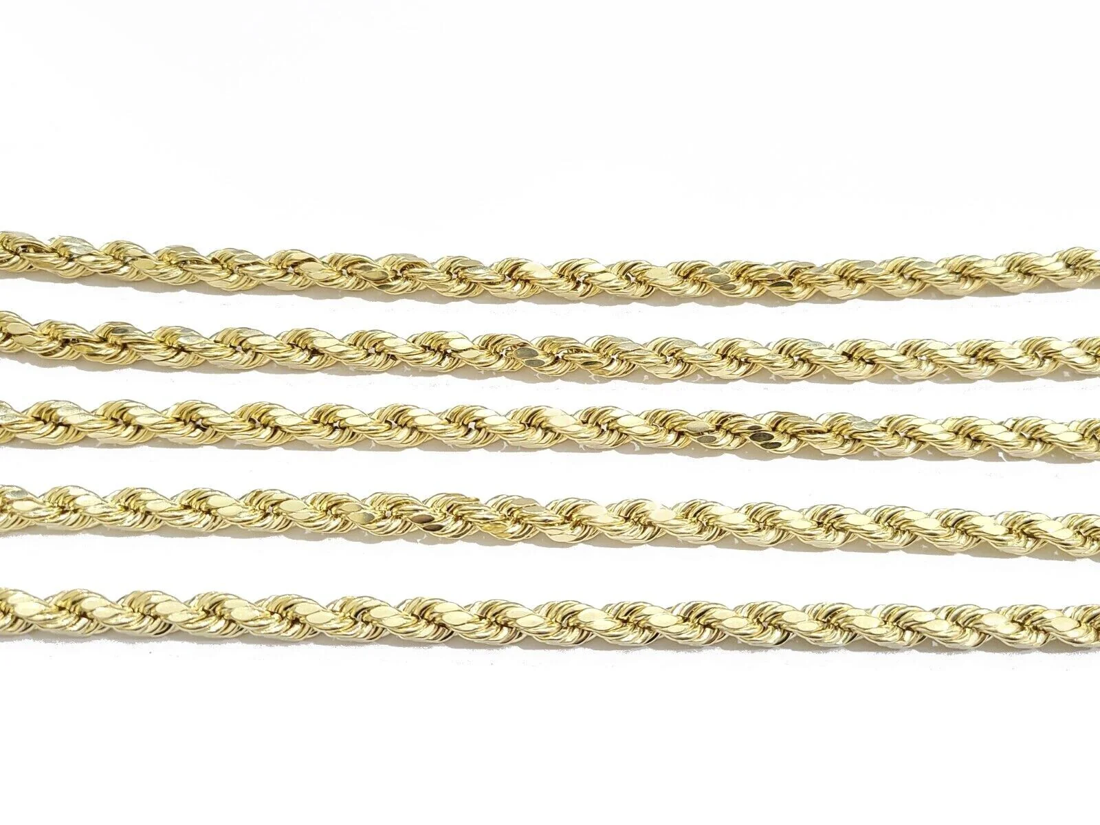 Real 10K Yellow Gold Rope Chain 8mm Necklace 18-30'' Inches Lobster Lock 10kt - Image 5