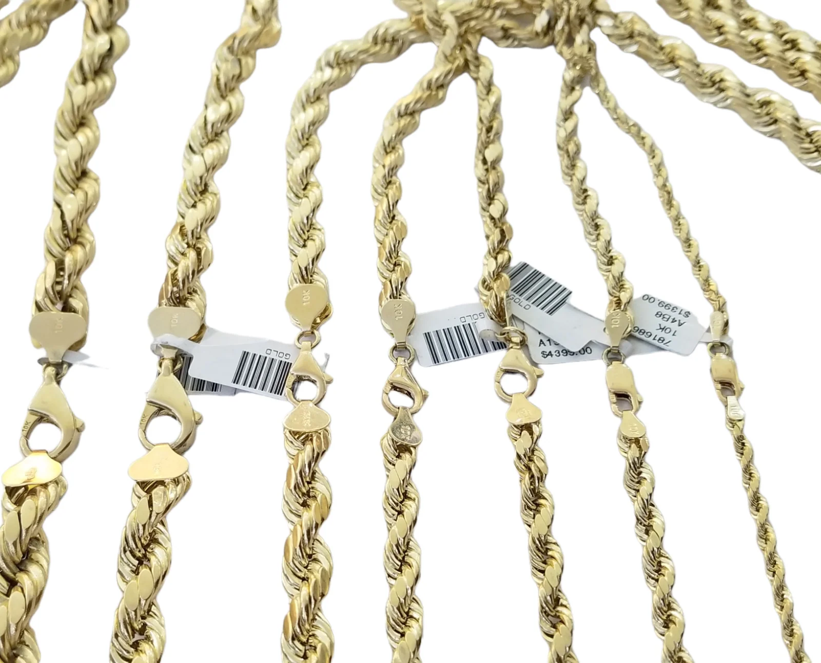 Real 10K Yellow Gold Rope Chain Necklace 26 Inch 3mm- 10mm Real 10k Men Women - Image 14