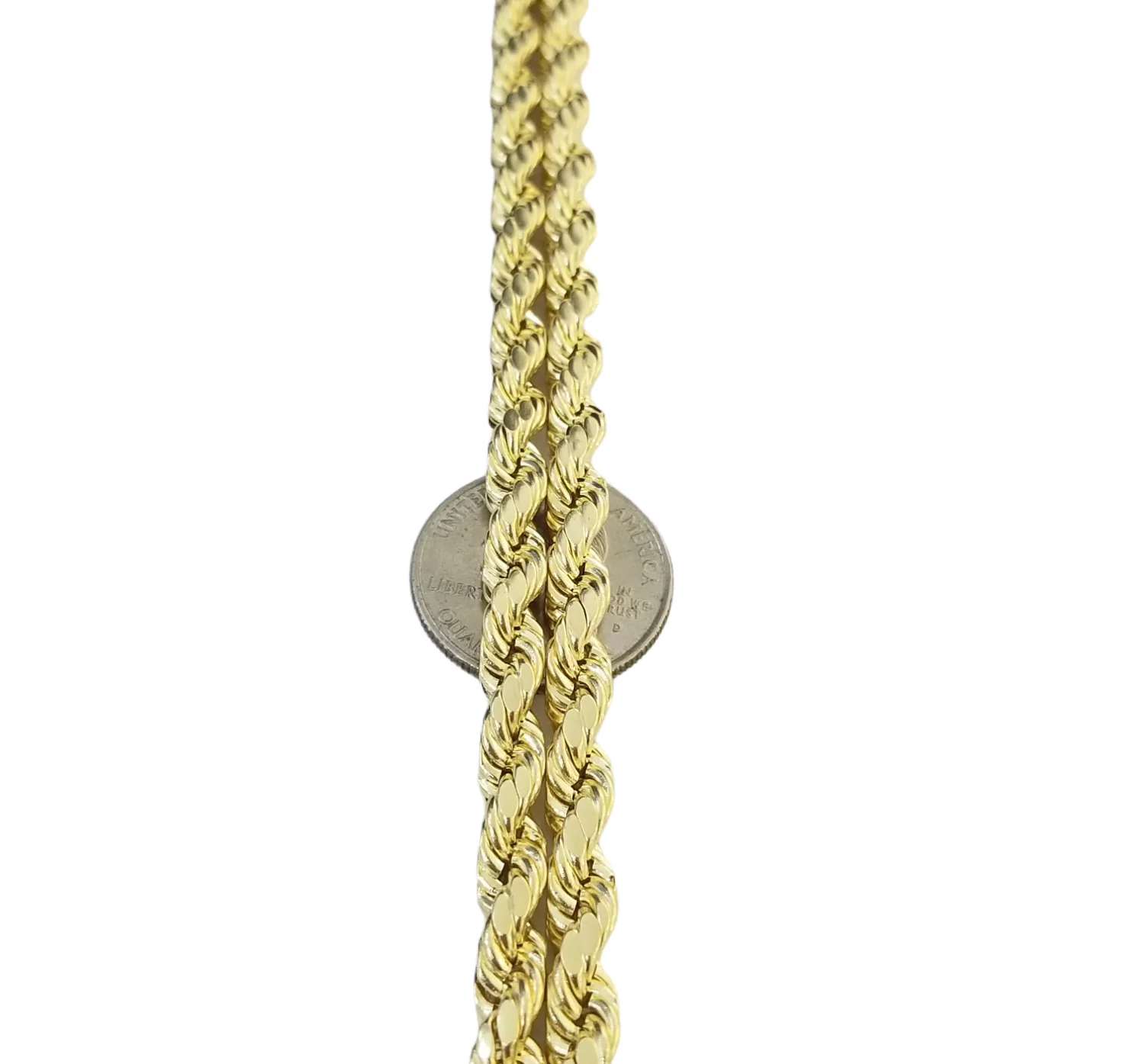 Real 10K Yellow Gold Rope Chain Necklace 26 Inch 3mm- 10mm Real 10k Men Women - Image 7