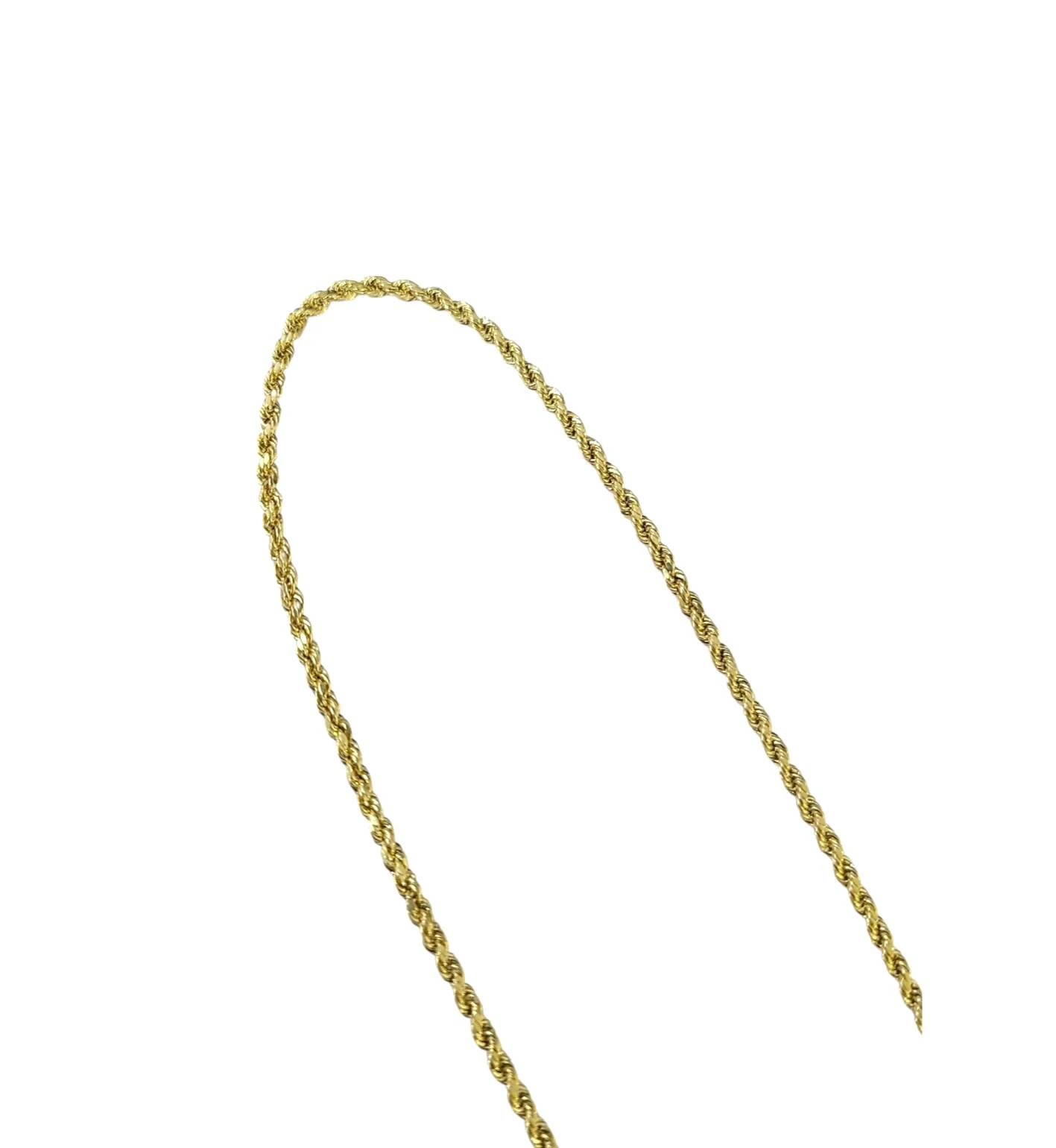 Real 10k Yellow Gold Rope Necklace Chain 2mm 18-30 Inch Diamond Cuts 10kt - Image 5