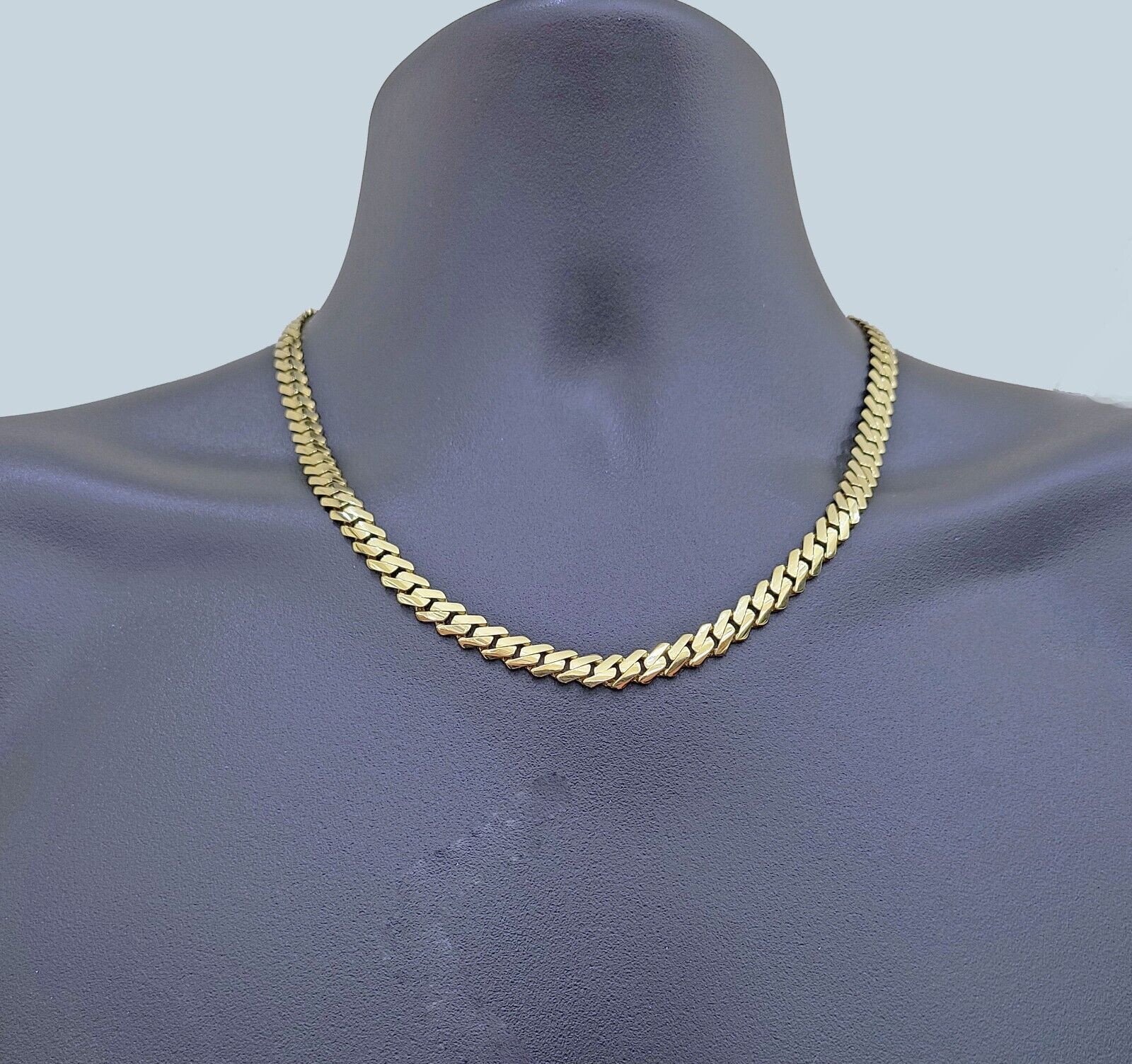 Real 10K Yellow Gold Royal Monaco Chain 8mm chain Necklace Unisex 20-26'' inches - Image 2