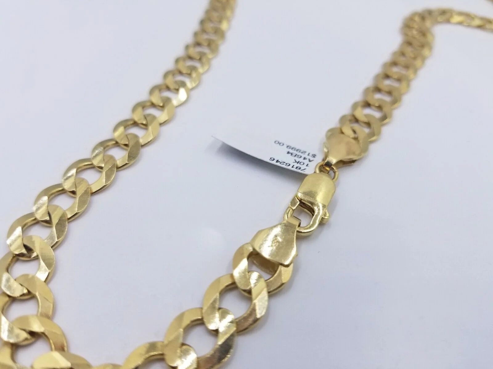 Real 10k Yellow Gold Solid Necklace Cuban Curb Link Chain 10mm 24" inch For Men - Image 8