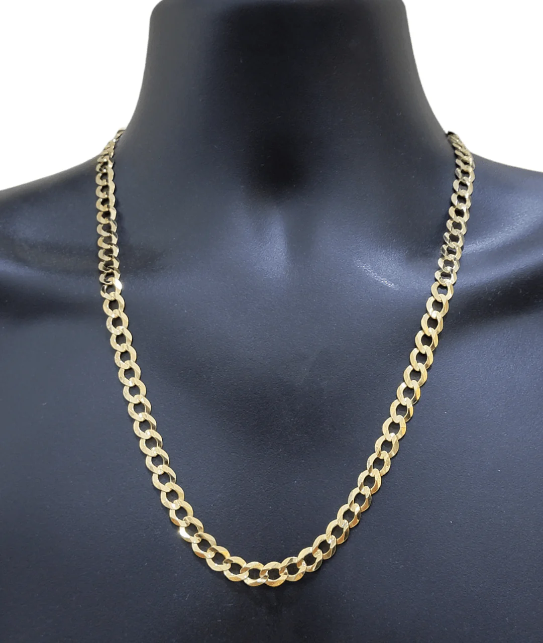 Real 10k Yellow Gold Solid Necklace Cuban Curb Link Chain 9.5mm 24" inch For Men - Image 4