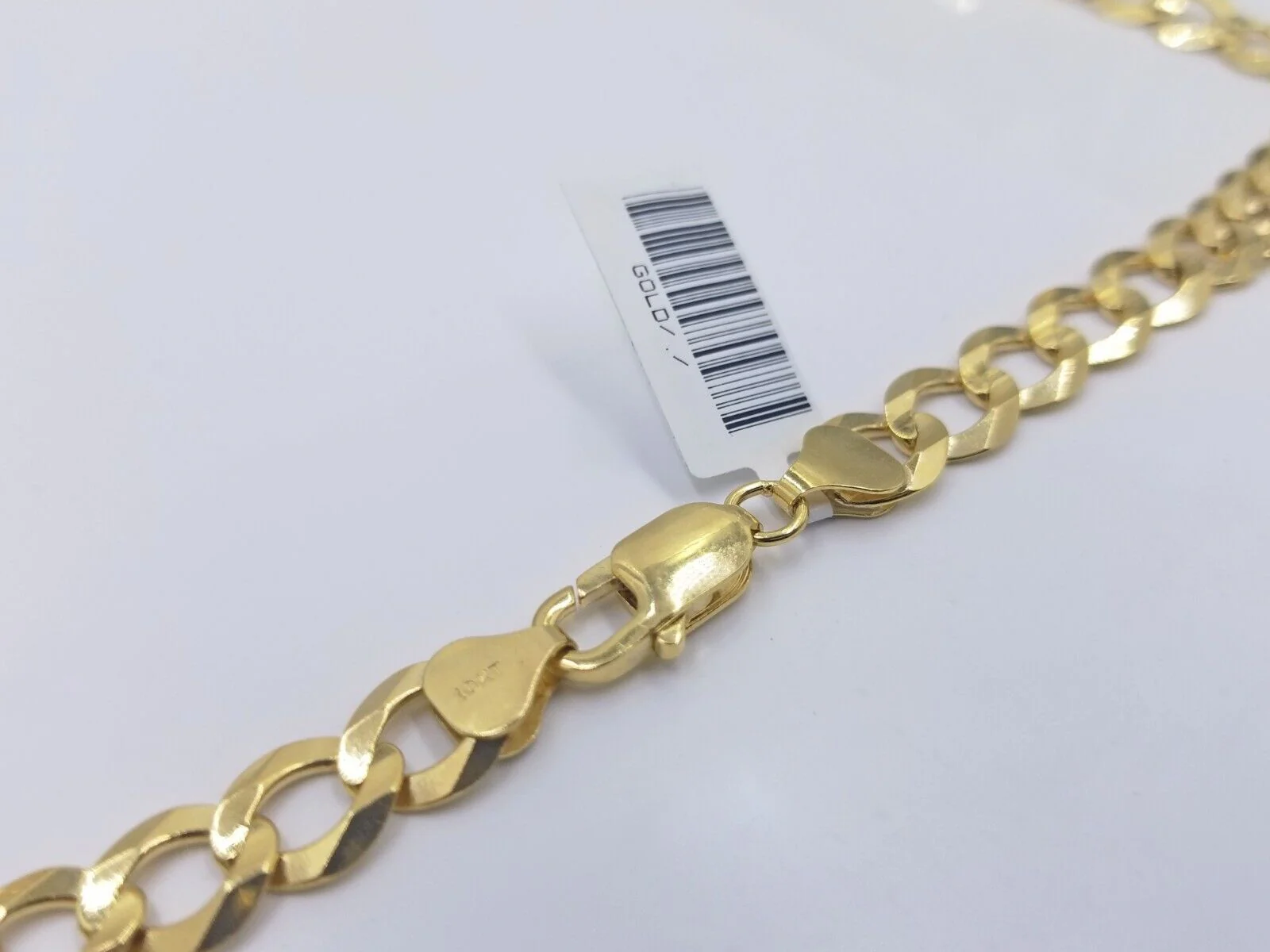 Real 10k Yellow Gold Solid Necklace Cuban Curb Link Chain 9.5mm 24" inch For Men - Image 8