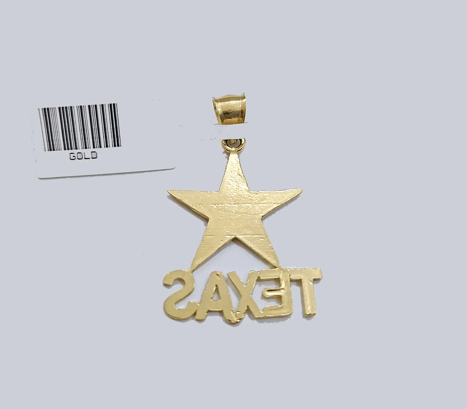 Real 10k Yellow Gold Texas Star Charm 1'' inches Pendant 10kt for Chain - Image 5
