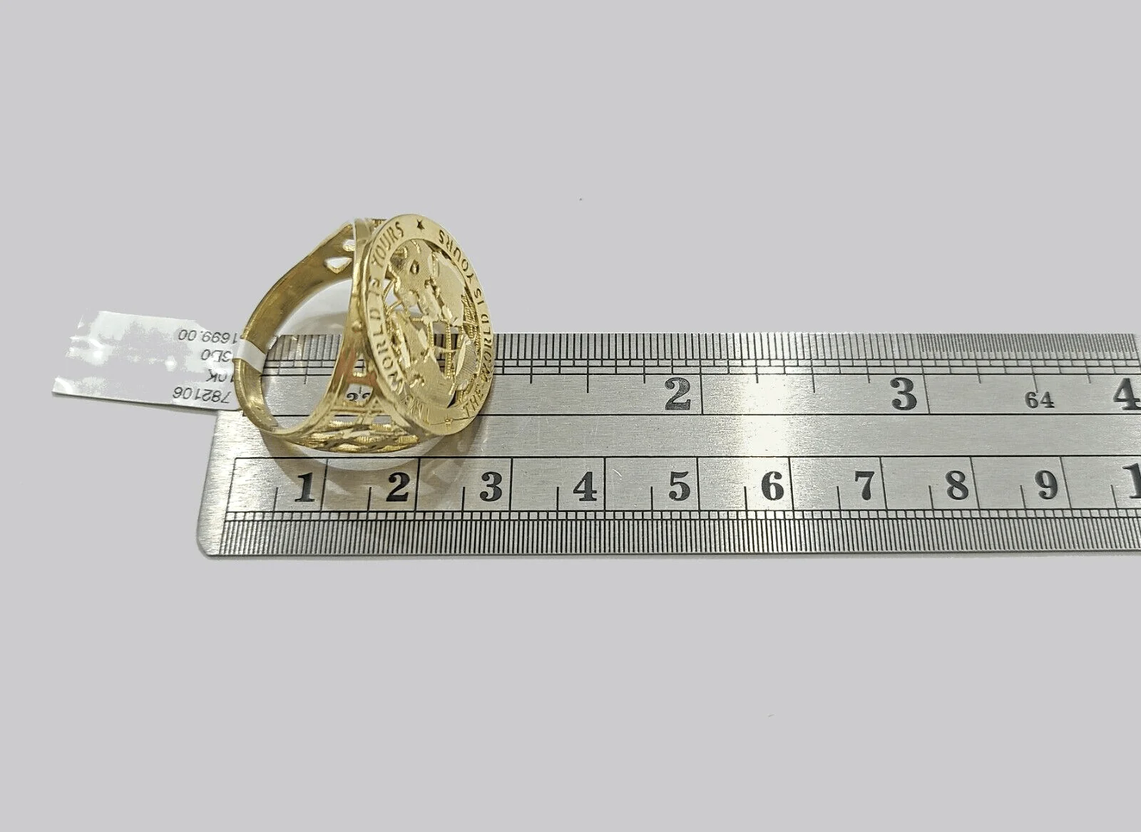Real 10k Yellow Gold The World Is Yours Globe Ring Band All Sizes - Image 5