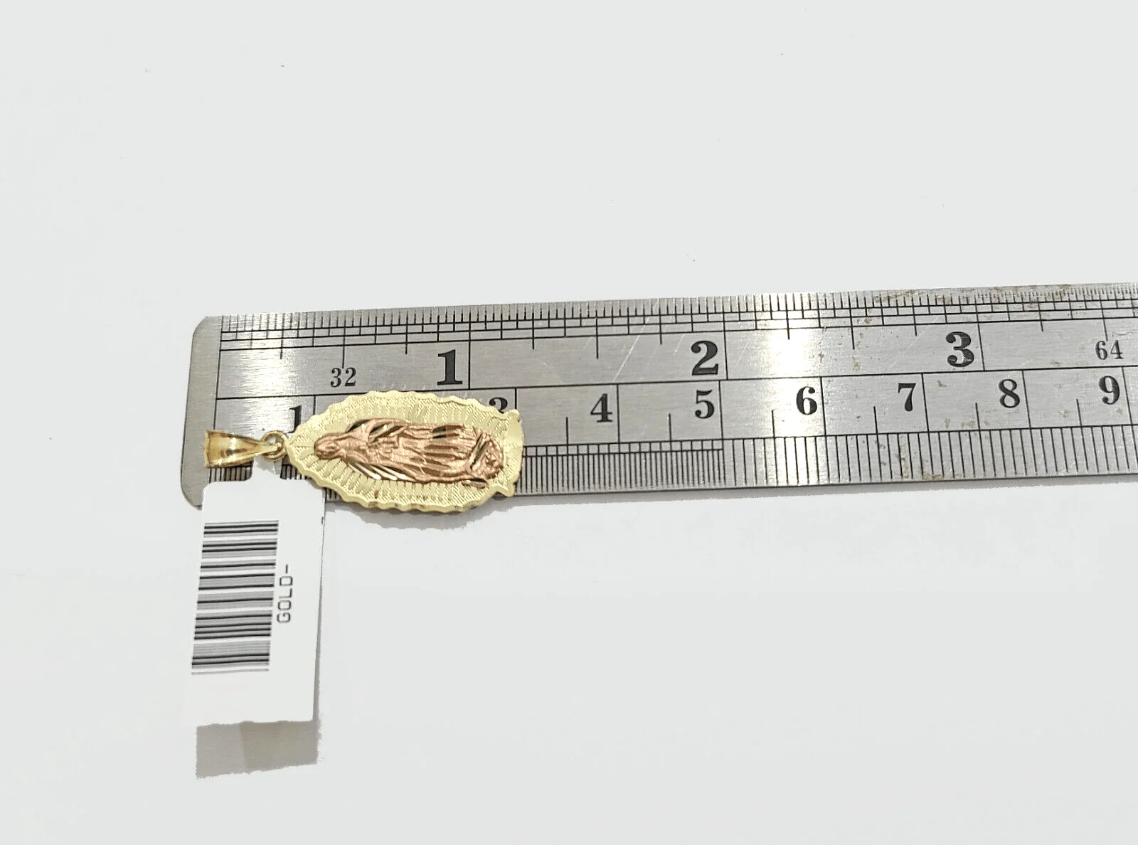 Real 10k Yellow Gold Virgin Mary Pendant 10kt Gold Charm For Necklace - Image 4