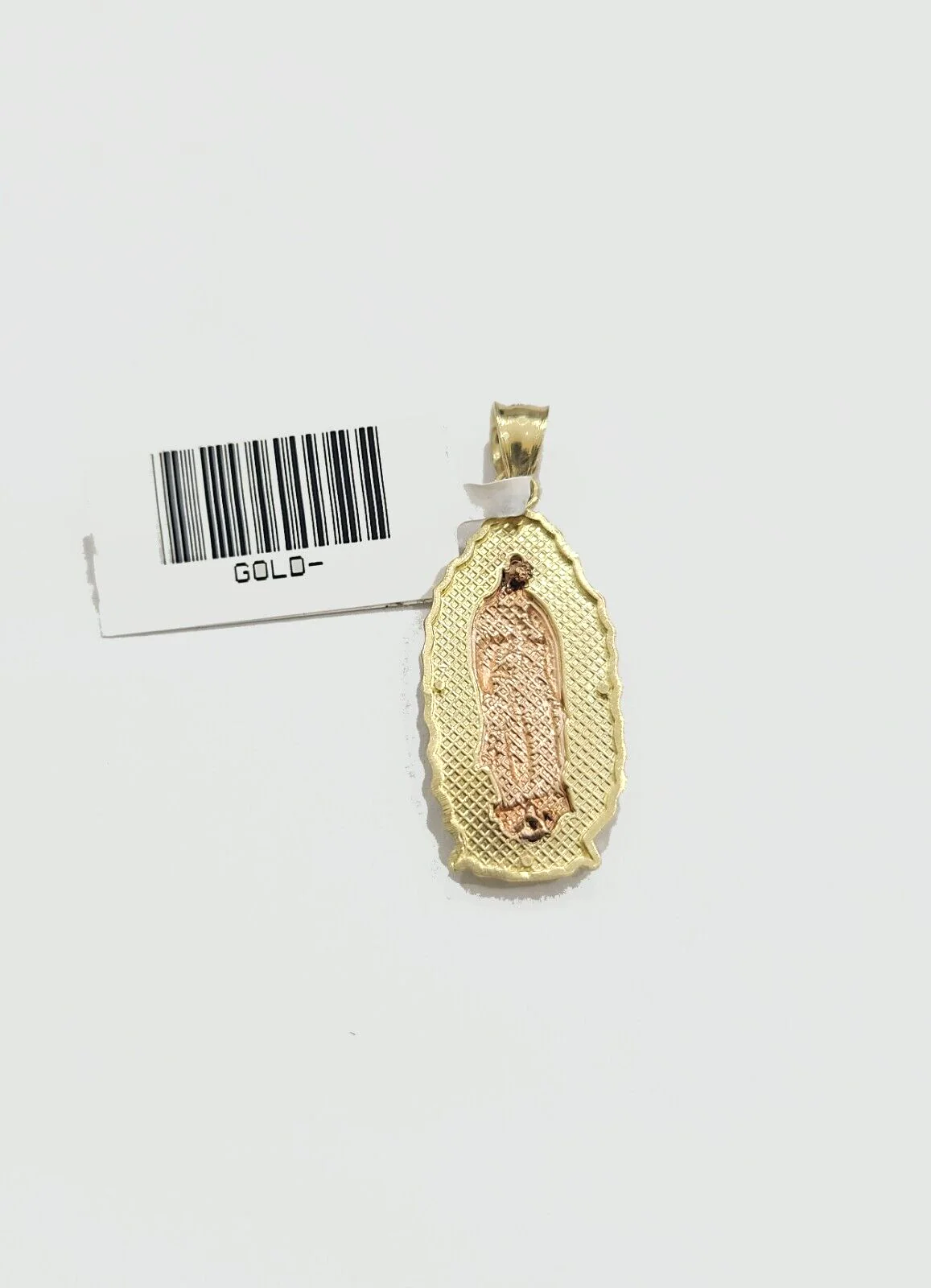 Real 10k Yellow Gold Virgin Mary Pendant 10kt Gold Charm For Necklace - Image 5