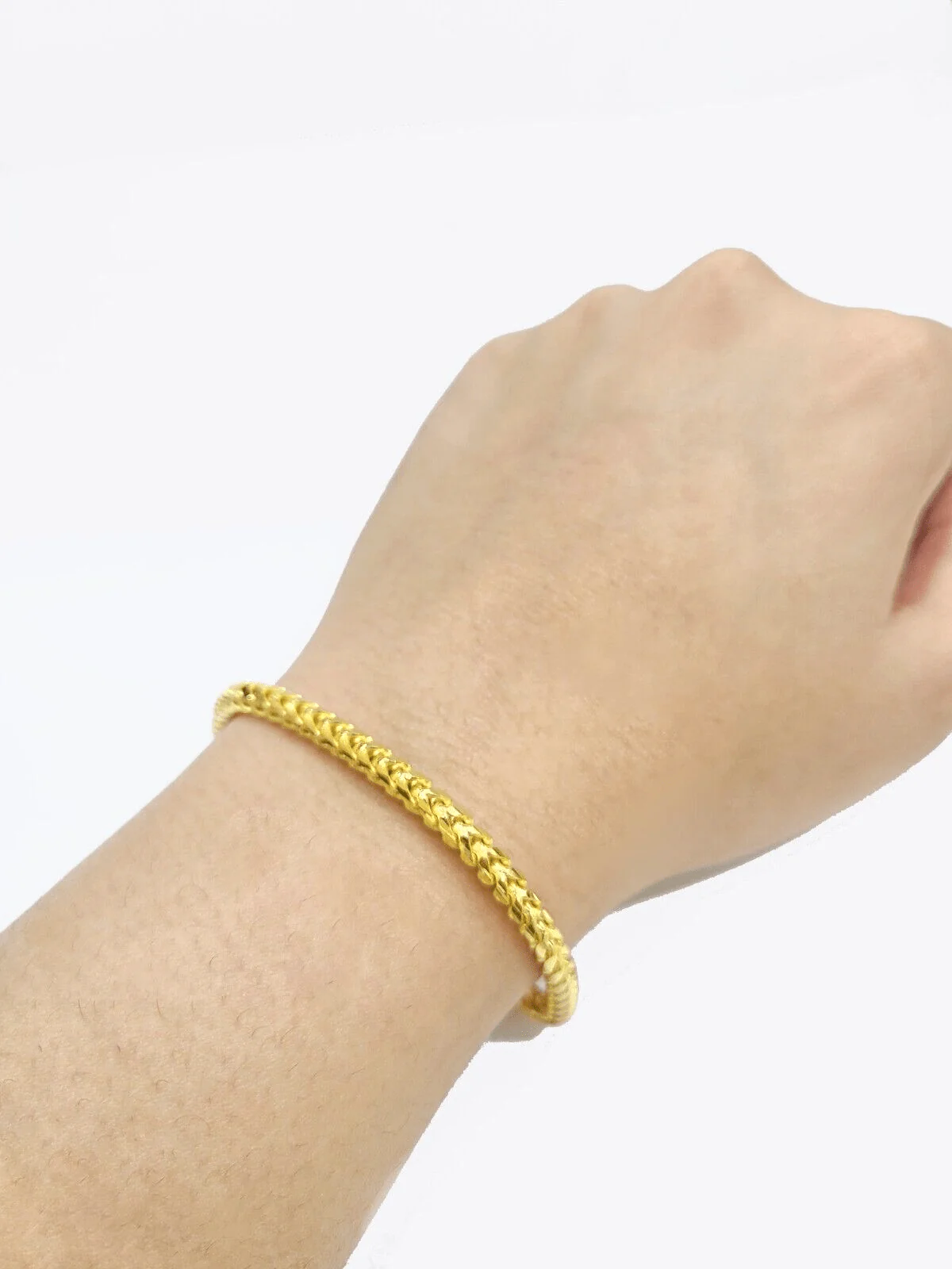 Real 10kt Solid Yellow Gold Franco Bracelet Unisex 8'' Inches 4mm - Image 6