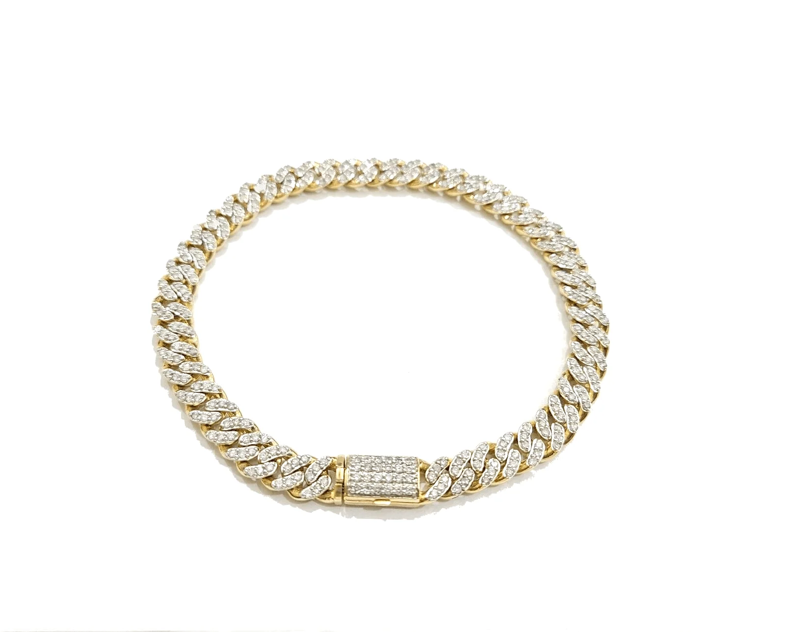 Real 10kt Solid Yellow Gold Miami Cuban Diamond Bracelet Unisex 9'' Inches 7mm - Image 4