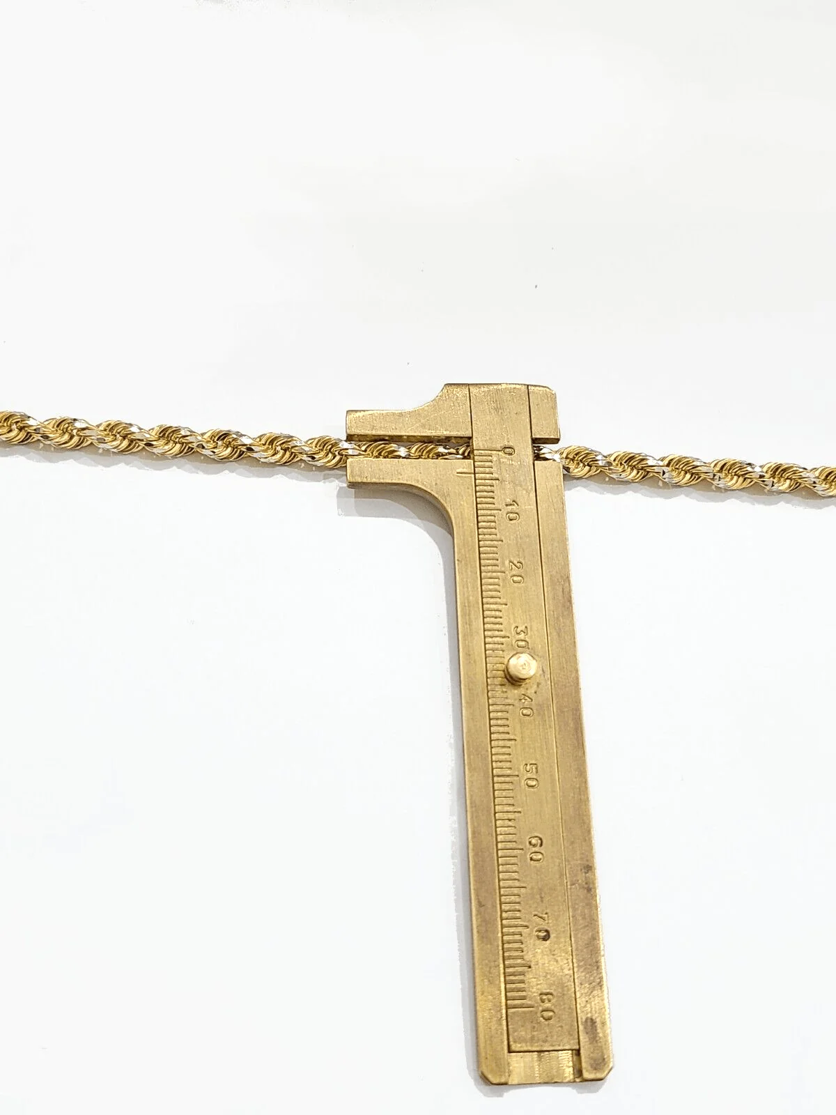 Real 10kt Solid Yellow Gold Rope Bracelet Diamond Cut Unisex 8 Inches 4mm - Image 6