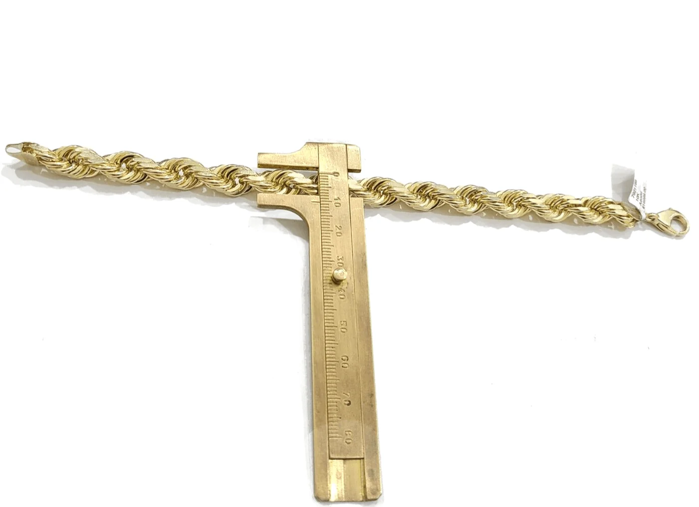 Real 10kt Solid Yellow Gold Rope Bracelet Unisex 9'' Inches 9mm Lobster Lock 10k - Image 6