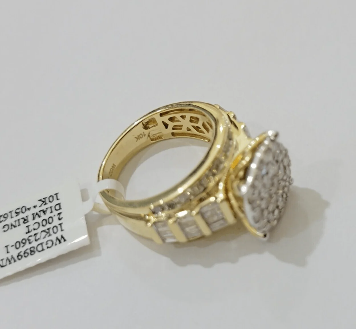 Real 10kt Yellow Gold 2CT Diamond Ring Women Band Natural Genuine Wedding SALE - Image 11