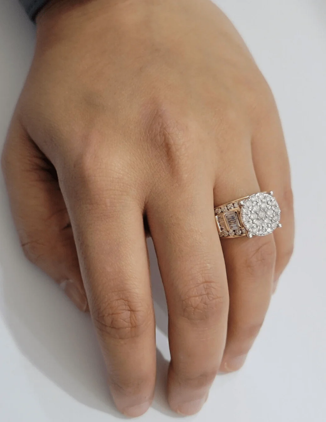 Real 10kt Yellow Gold 2CT Diamond Ring Women Band Natural Genuine Wedding SALE - Image 4