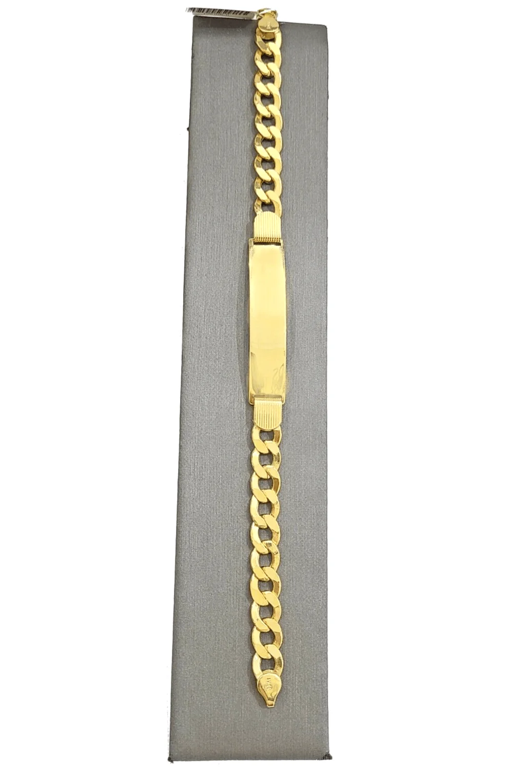 Real 10kt Yellow Gold Cuban Curb Link ID Bracelet Unisex 8.5'' 10mm Unisex - Image 2
