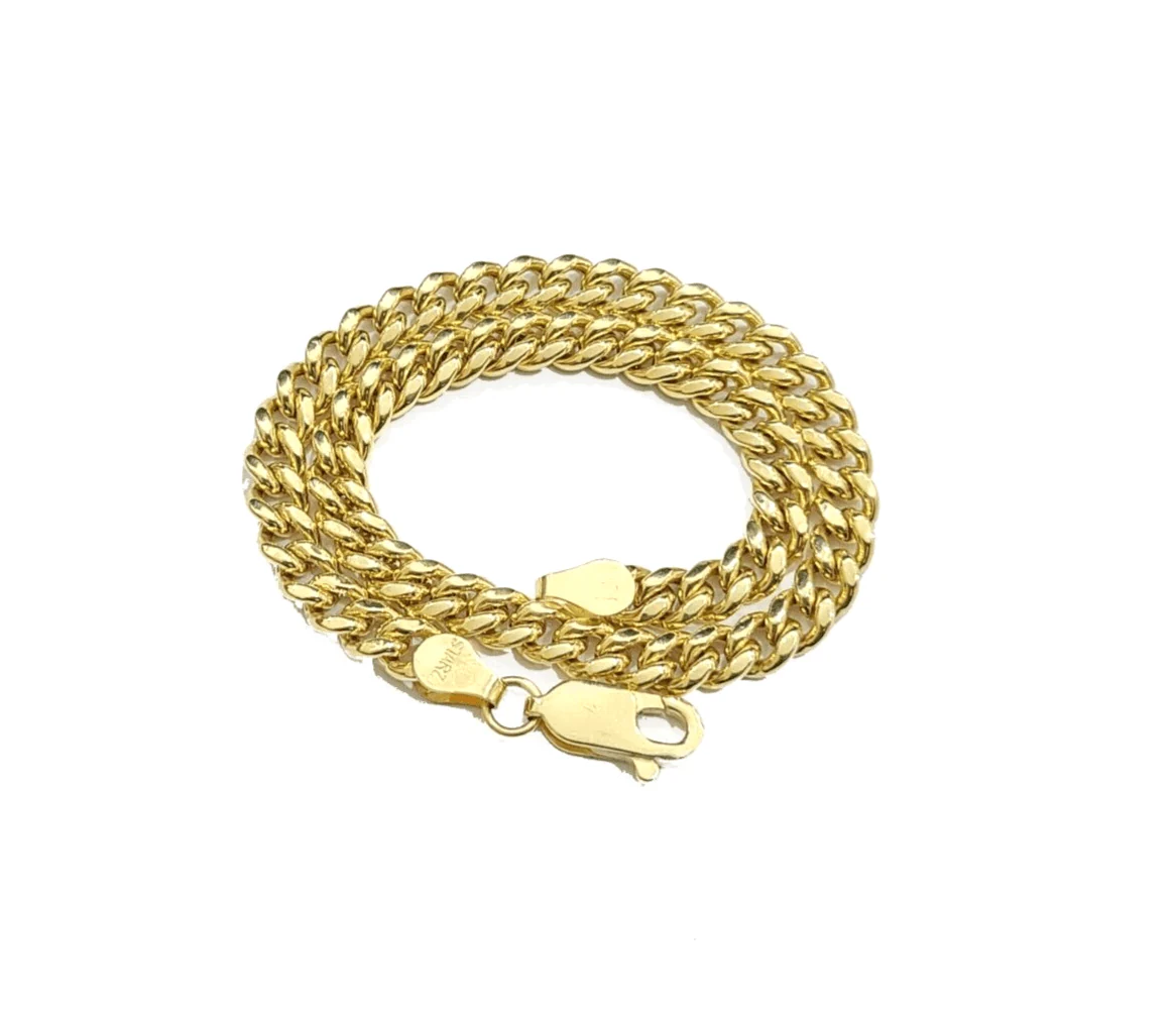Real 10kt Yellow Gold Miami Cuban Bracelet 10k Unisex 8 Inches 4mm Lobster Lock - Image 6