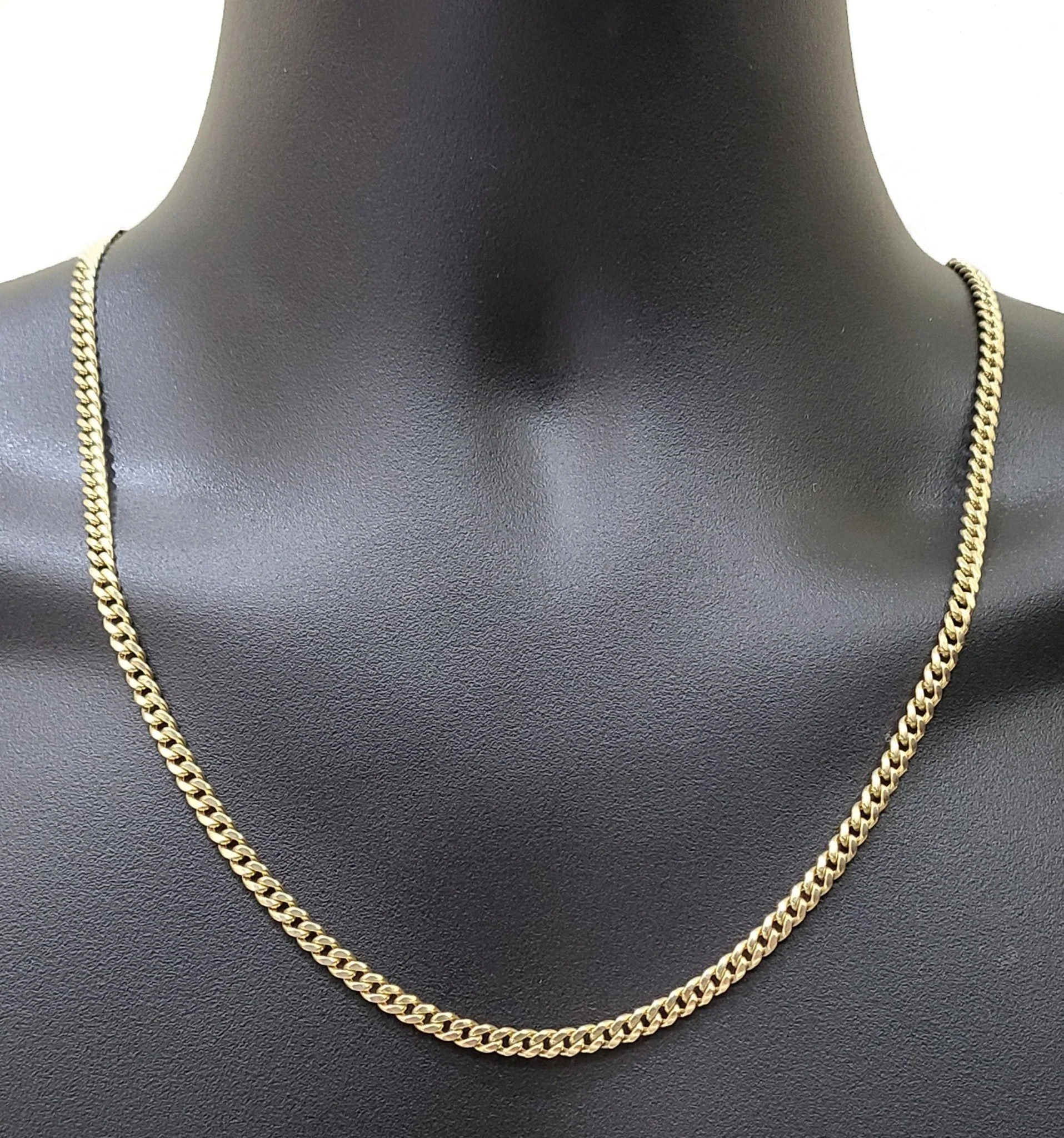 Real 10kt Yellow Gold Miami Cuban Link Chain 10k Necklace 22 Inches 4mm Box Lock - Image 3