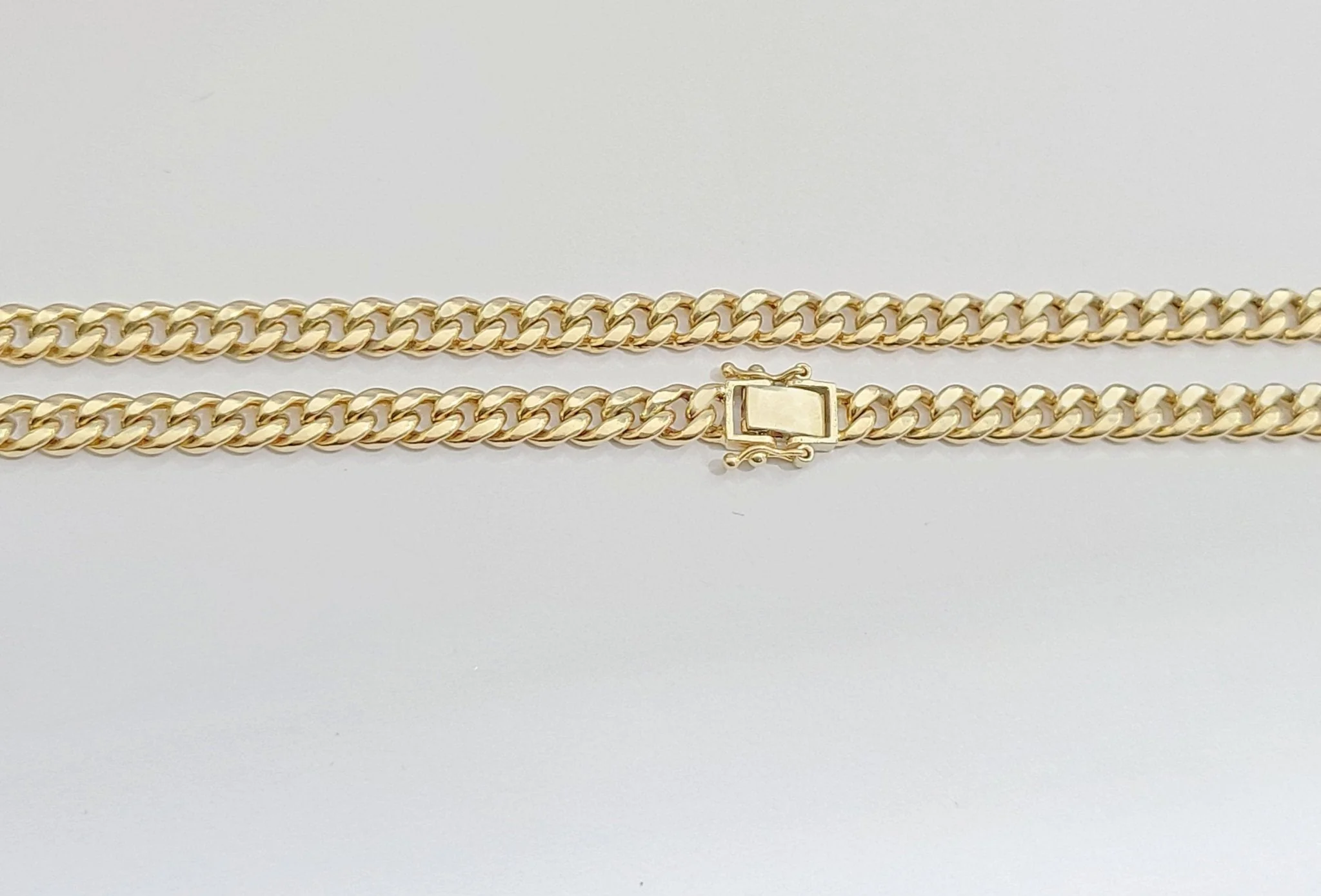 Real 10kt Yellow Gold Miami Cuban Link Chain 10k Necklace 24 Inches 4mm Box Lock - Image 4
