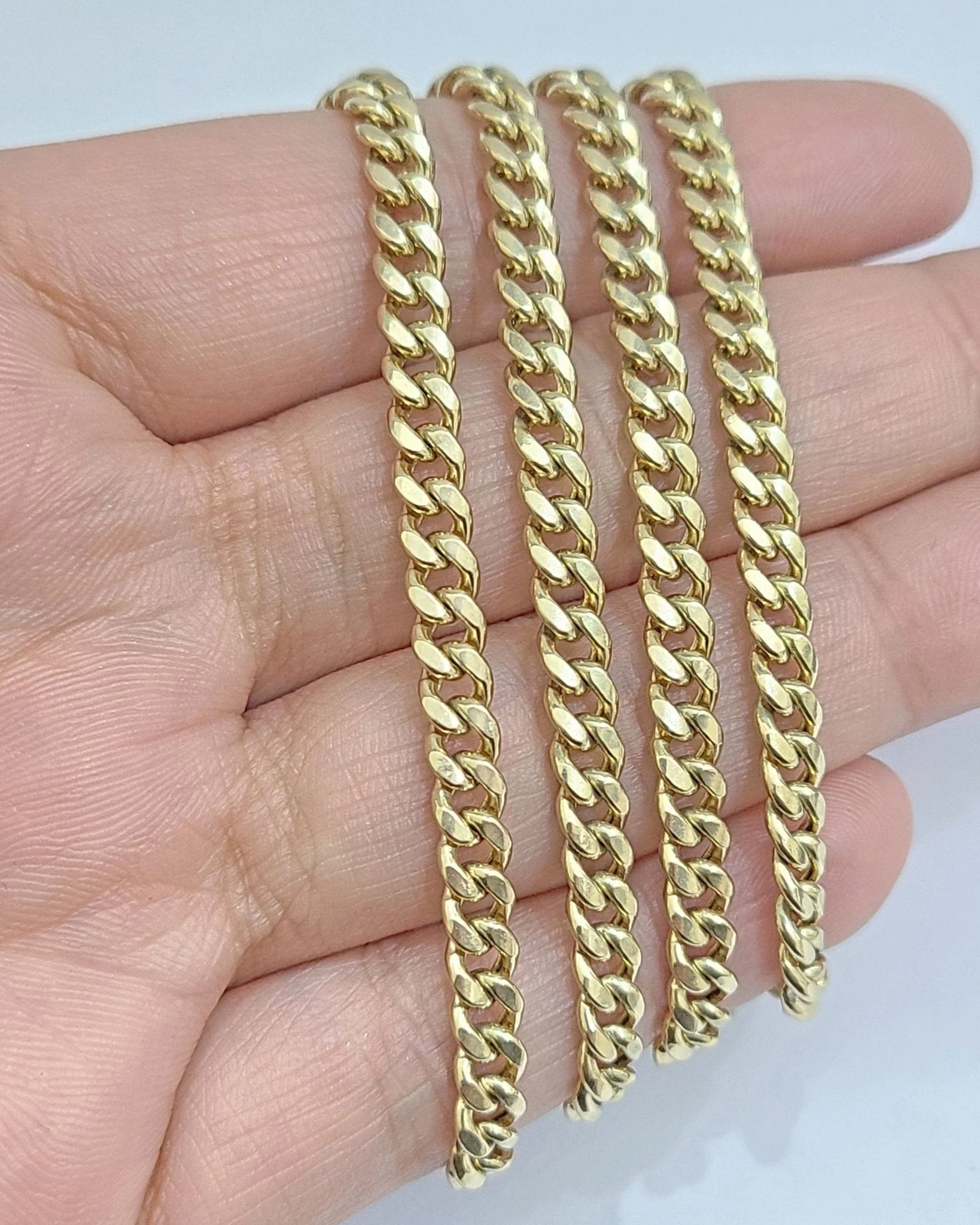 Real 10kt Yellow Gold Miami Cuban Link Chain 10k Necklace 30 Inches 4mm Box Lock - Image 2
