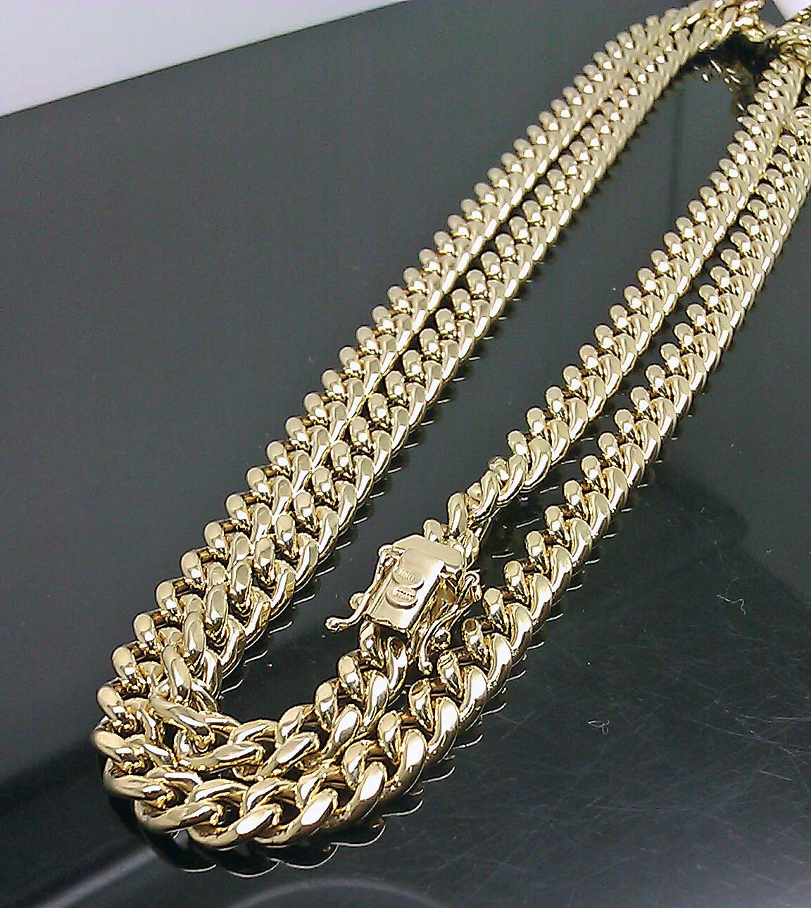 Real 10kt yellow Gold Necklace 7mm 24" Miami Cuban Link chain Box Lock 28-29g - Image 6