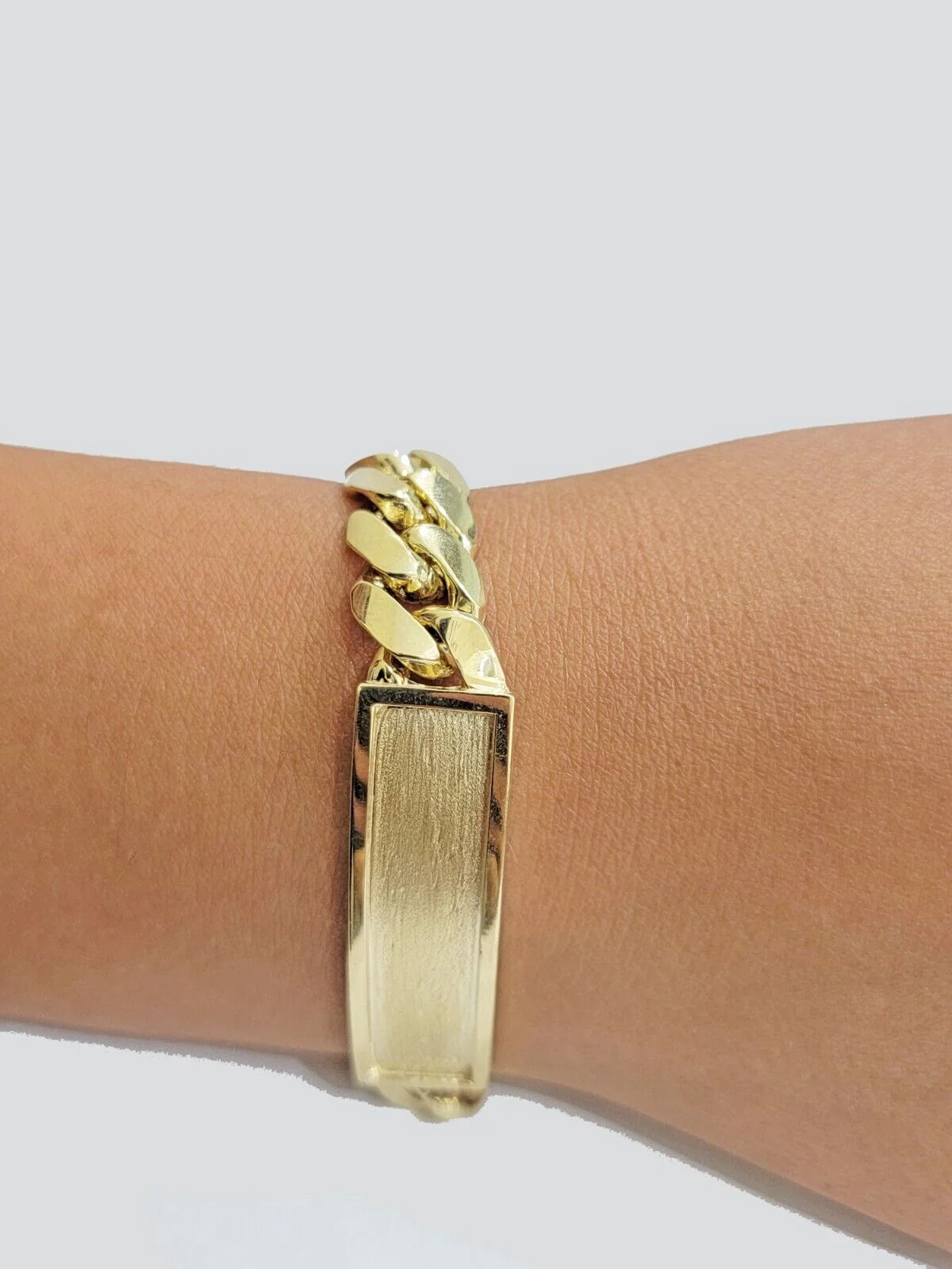 Real 10kt Yellow Gold Solid Miami Cuban Link Bracelet  Men's 8.5'' 11mm Box Lock - Image 2
