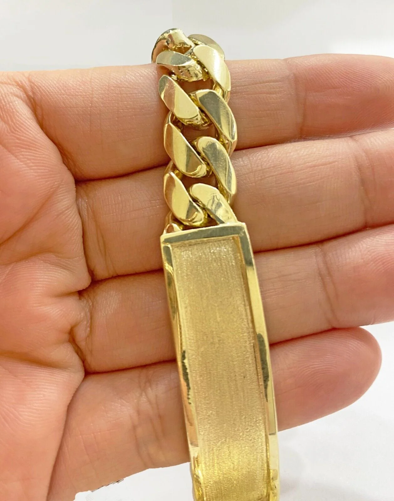 Real 10kt Yellow Gold Solid Miami Cuban Link Bracelet  Men's 8.5'' 11mm Box Lock - Image 5