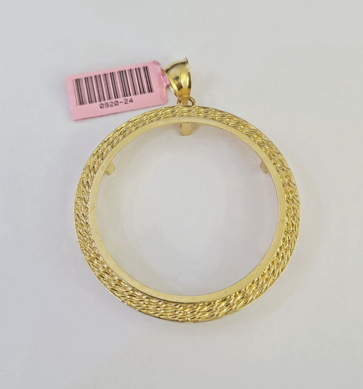 Real 14k Bezel Charm Centenario Yellow Gold Pendant Round Mexican Coin 14kt - Image 4