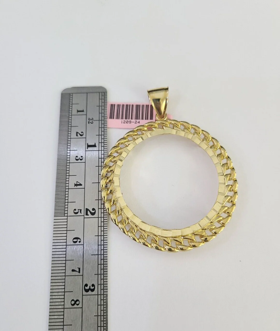 Real 14k Bezel Charm Yellow Gold Pendant Round Mexican Centenario Coin 14kt - Image 2