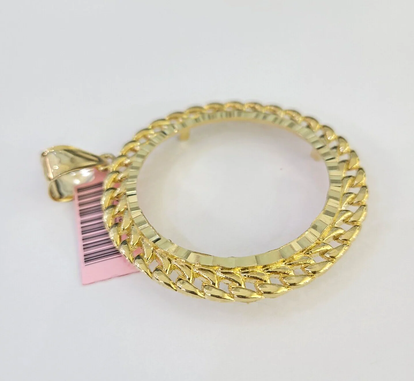 Real 14k Bezel Charm Yellow Gold Pendant Round Mexican Centenario Coin 14kt - Image 4