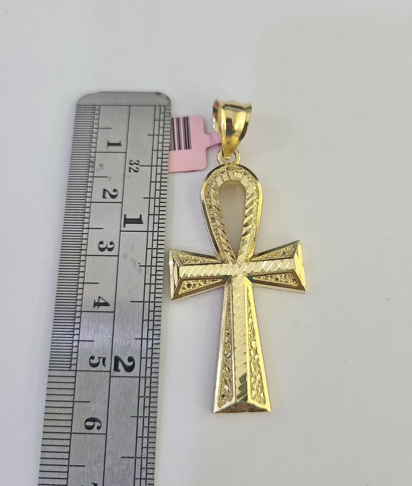 Real 14k Chain Cross Charm Set Miami Cuban Link 5mm 18"-30" Necklace Pendant - Image 2