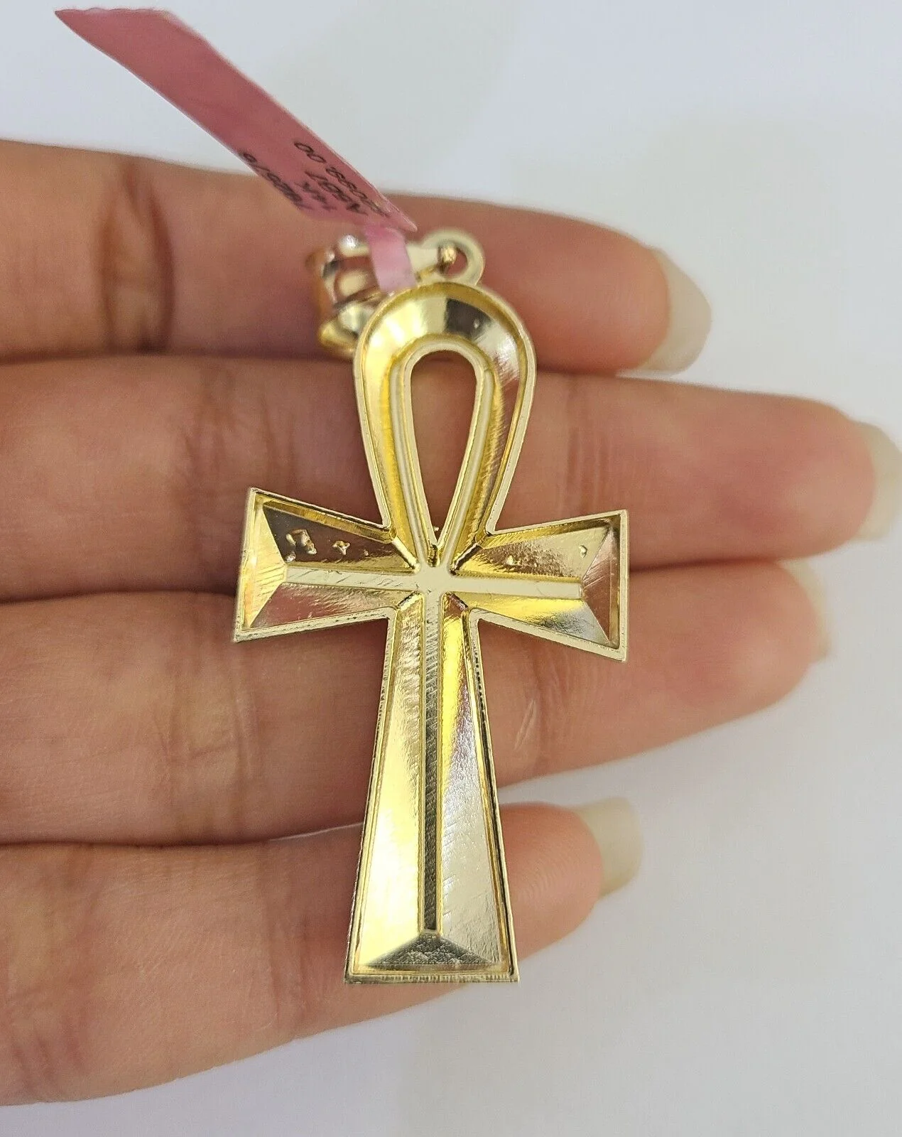 Real 14k Chain Cross Charm Set Miami Cuban Link 5mm 18"-30" Necklace Pendant - Image 7