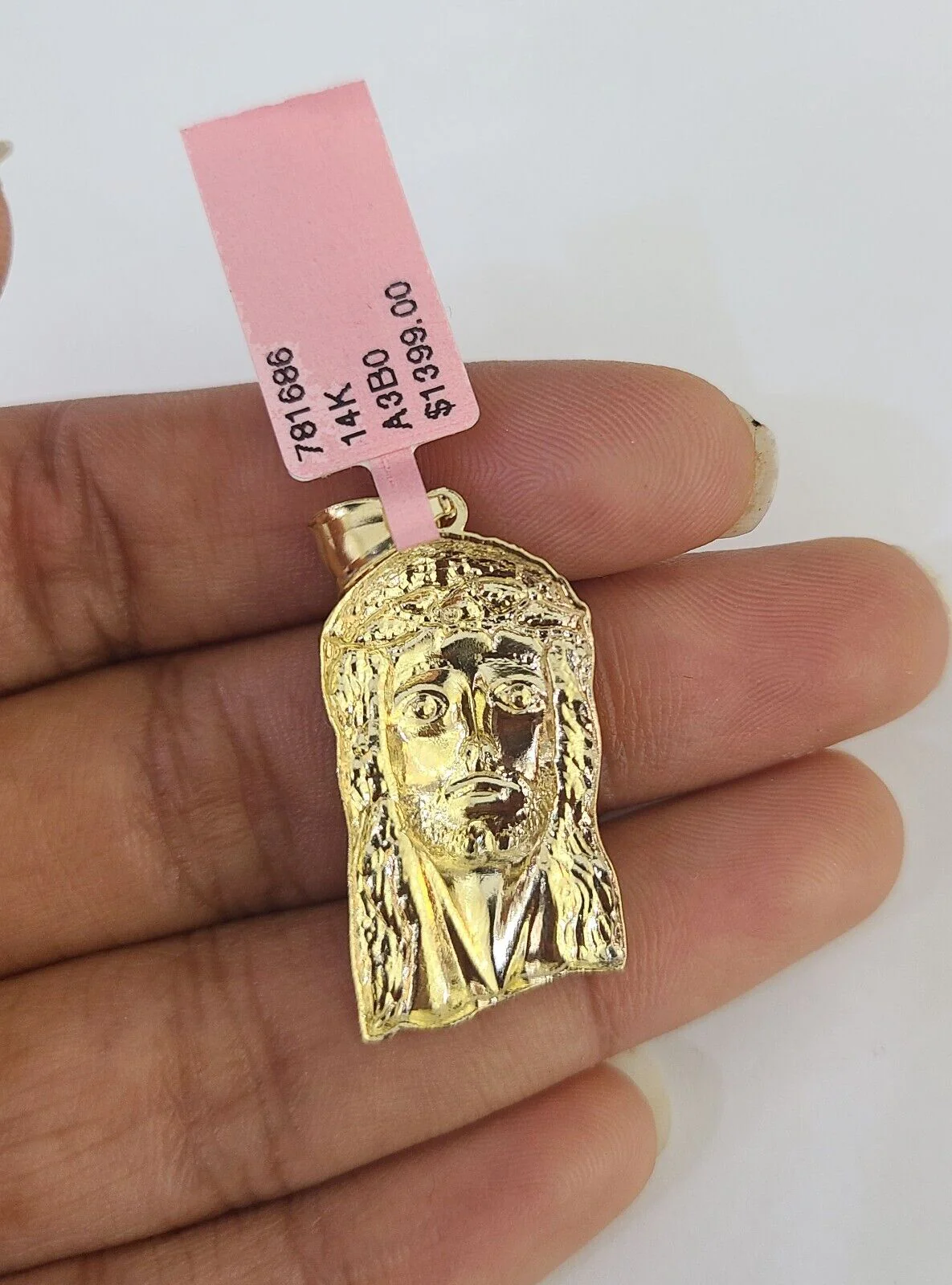 Real 14k Chain Jesus Head Charm Set Miami Cuban Link 4mm Necklace Pendant - Image 7