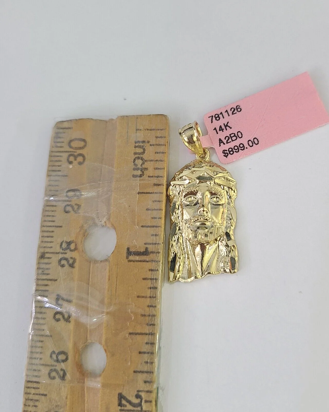 Real 14k Chain Jesus Head Charm Set Miami Cuban Link 4mm Necklace Pendant - Image 2
