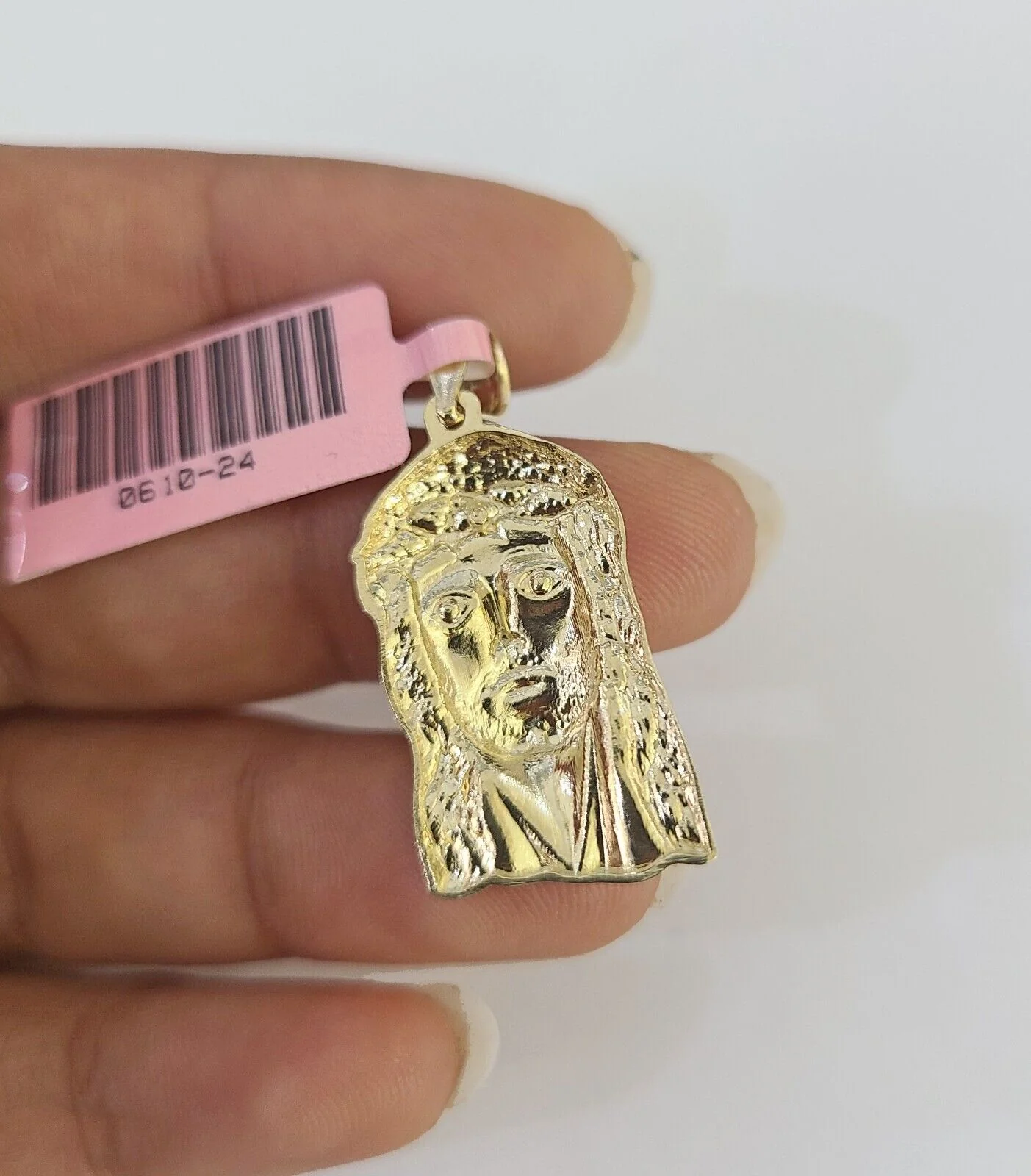 Real 14k Chain Jesus Head Charm Set Miami Cuban Link 4mm Necklace Pendant - Image 7